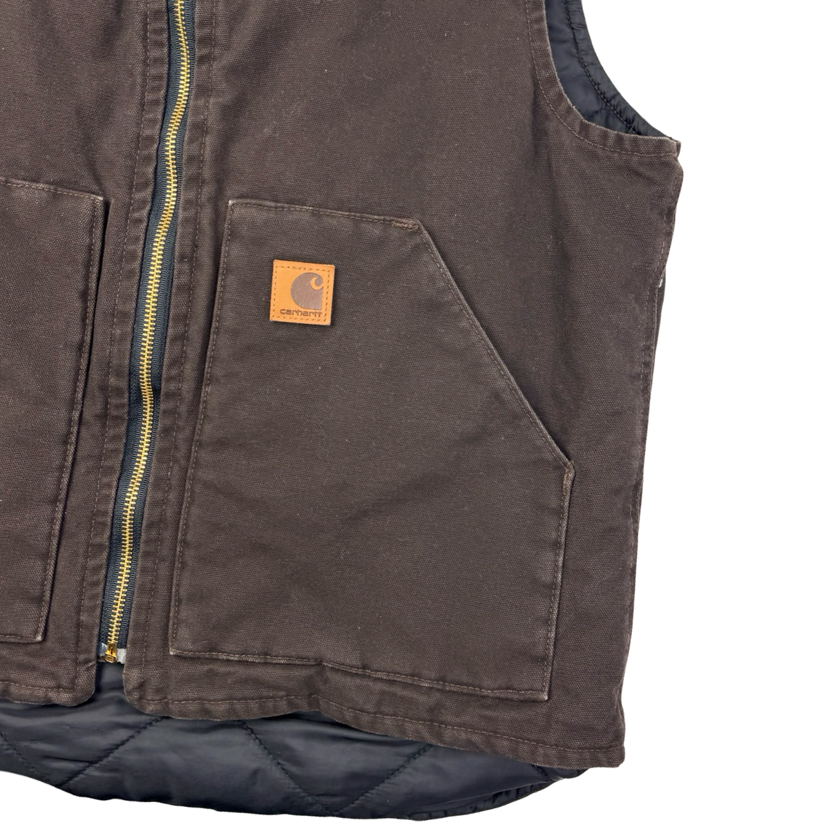 Vintage Carhartt Quilted Vest Brown