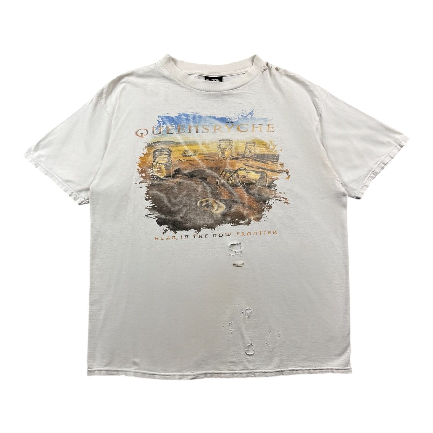1997 Queensryche Year in the Now Frontier Tee White