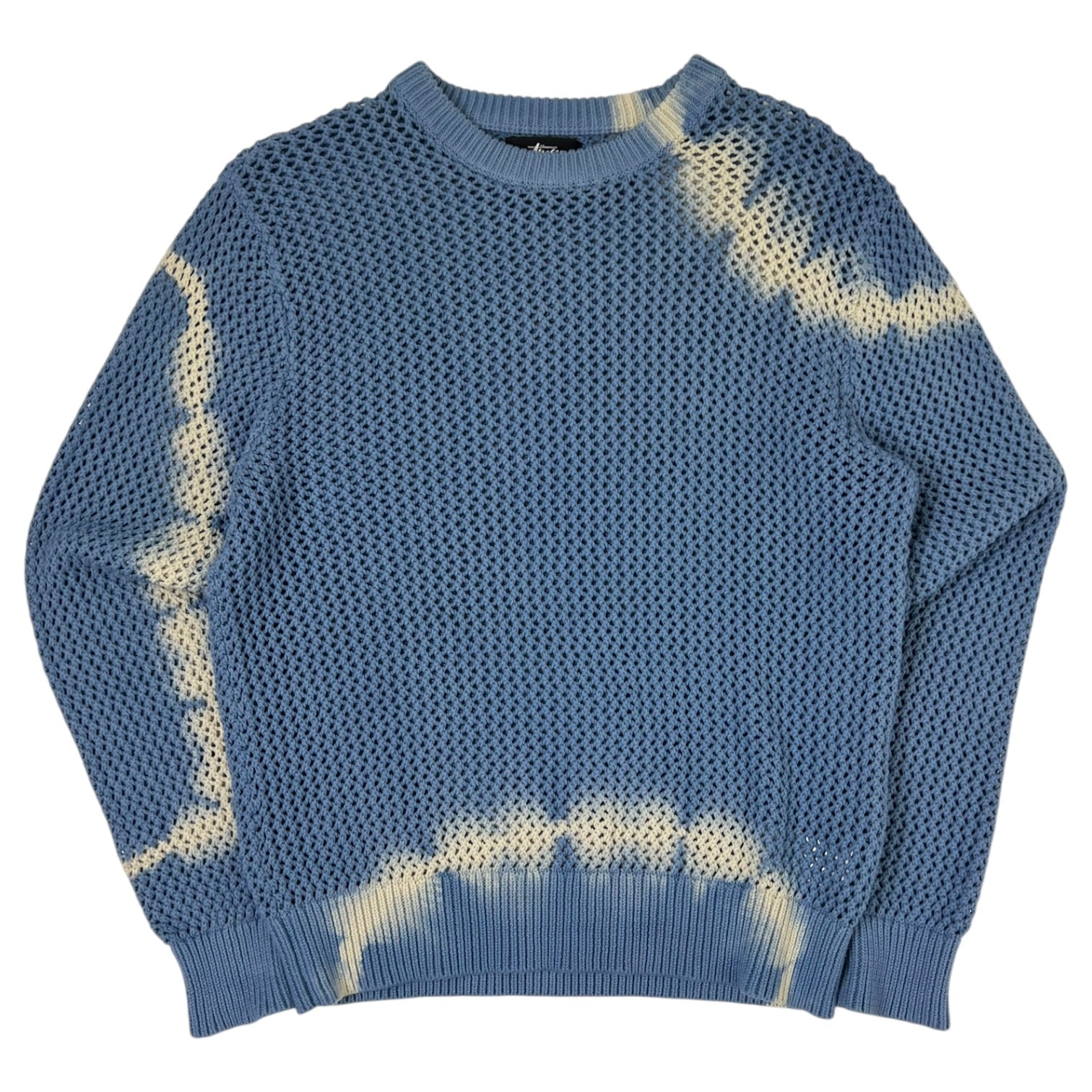 Stussy Pigment Dyed Loose Gauge Knit Blue Tie-Dye