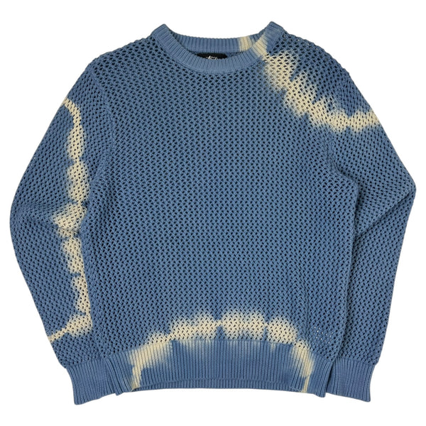 Stussy Pigment Dyed Loose Gauge Knit Blue Tie-Dye