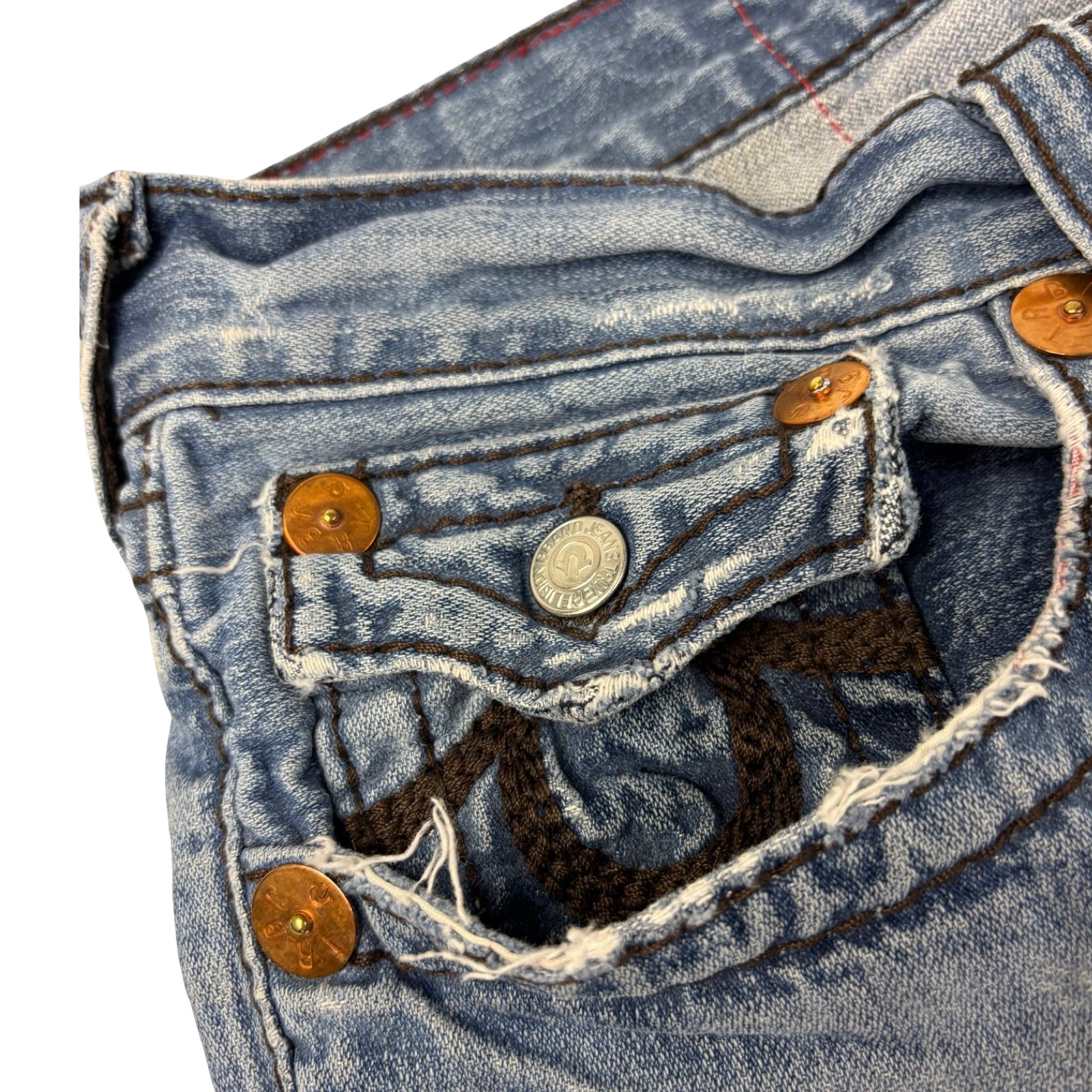 Vintage Y2K True Religion Rainbow Ricky Denim