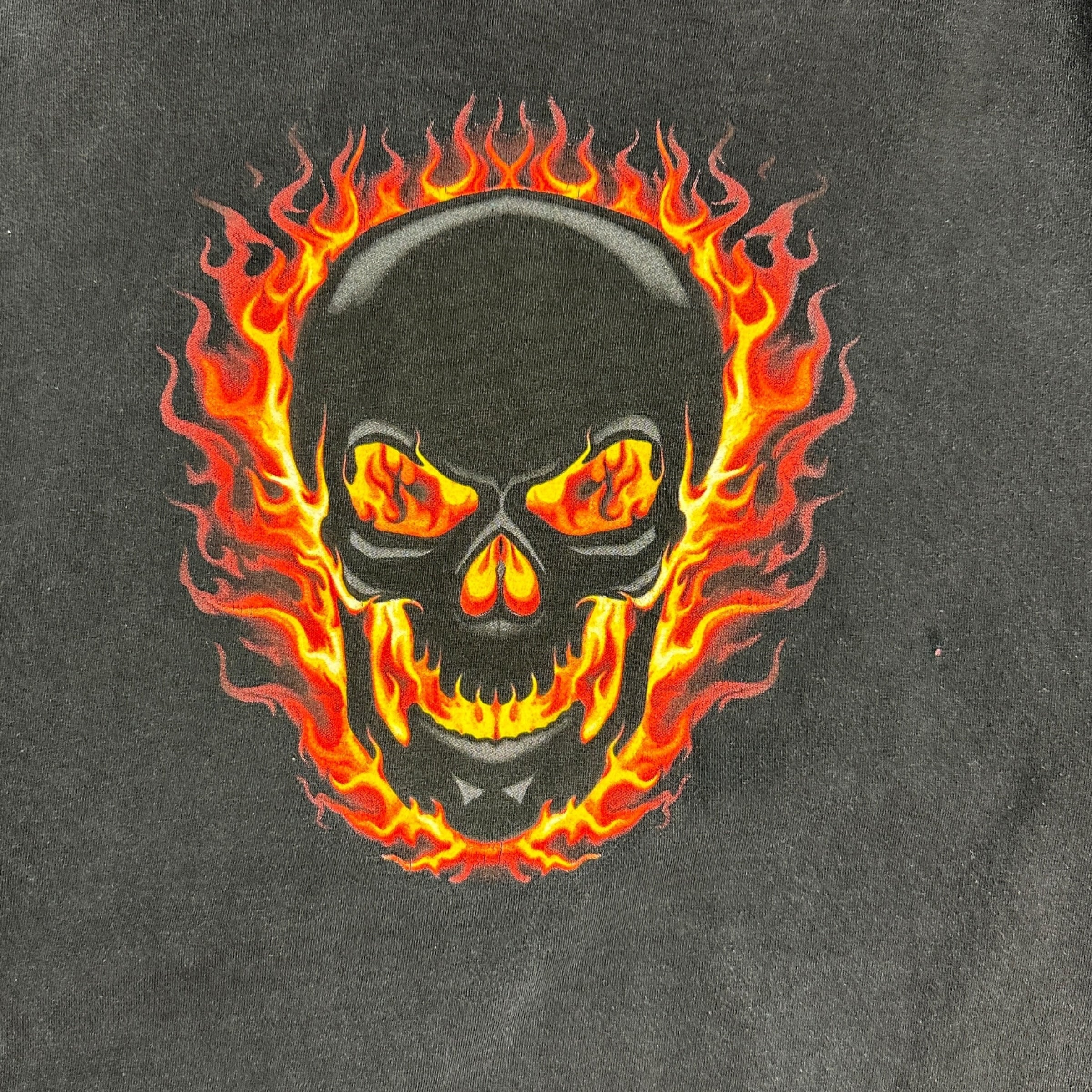 2006 Skull Flames Tee Black