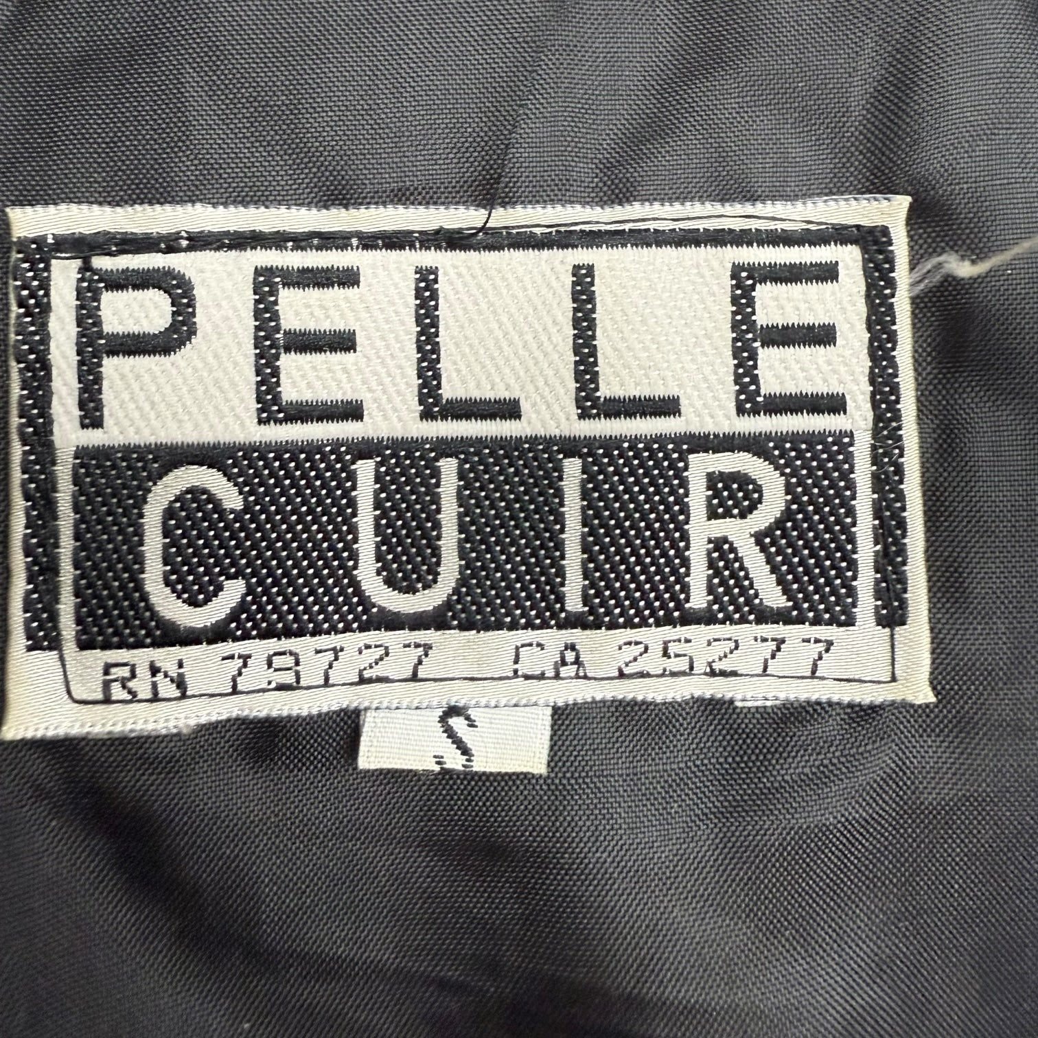 Vintage Pelle Cuir Leather Biker Jacket Black