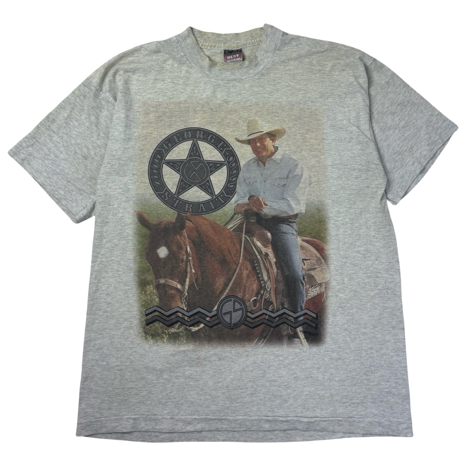 Vintage George Strait USA Tour T-Shirt Heather Grey