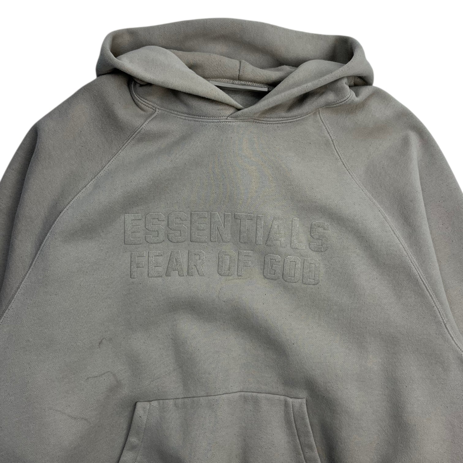 Fear Of God Essentials Spell Out Hoodie Concrete