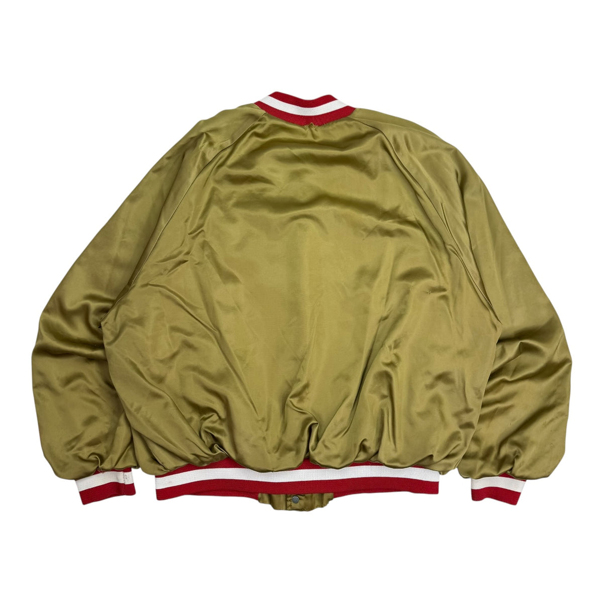 Vintage Chalk Line San Francisco 49ers Satin Bomber Jacket Gold