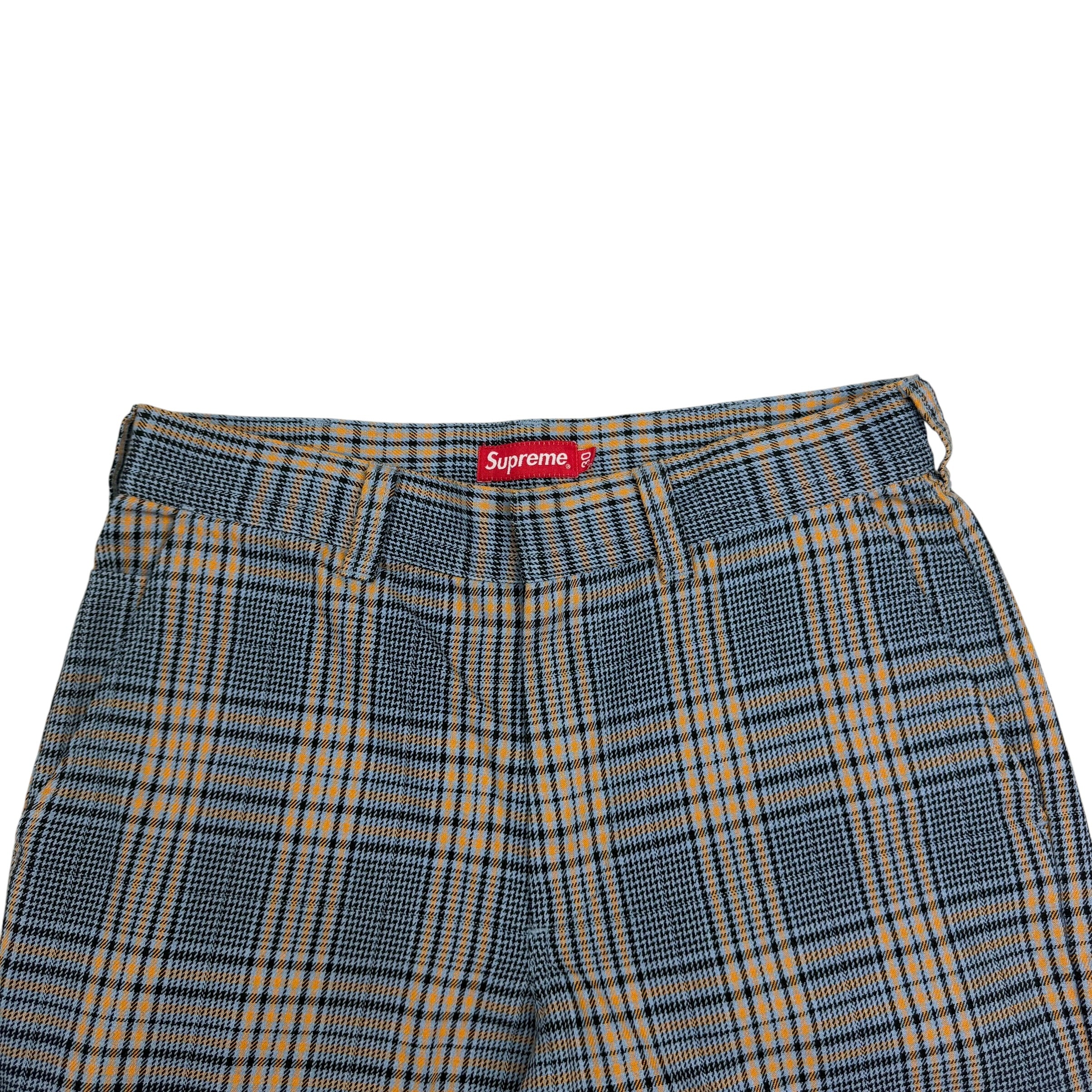 Supreme Plaid Work Pant Blue