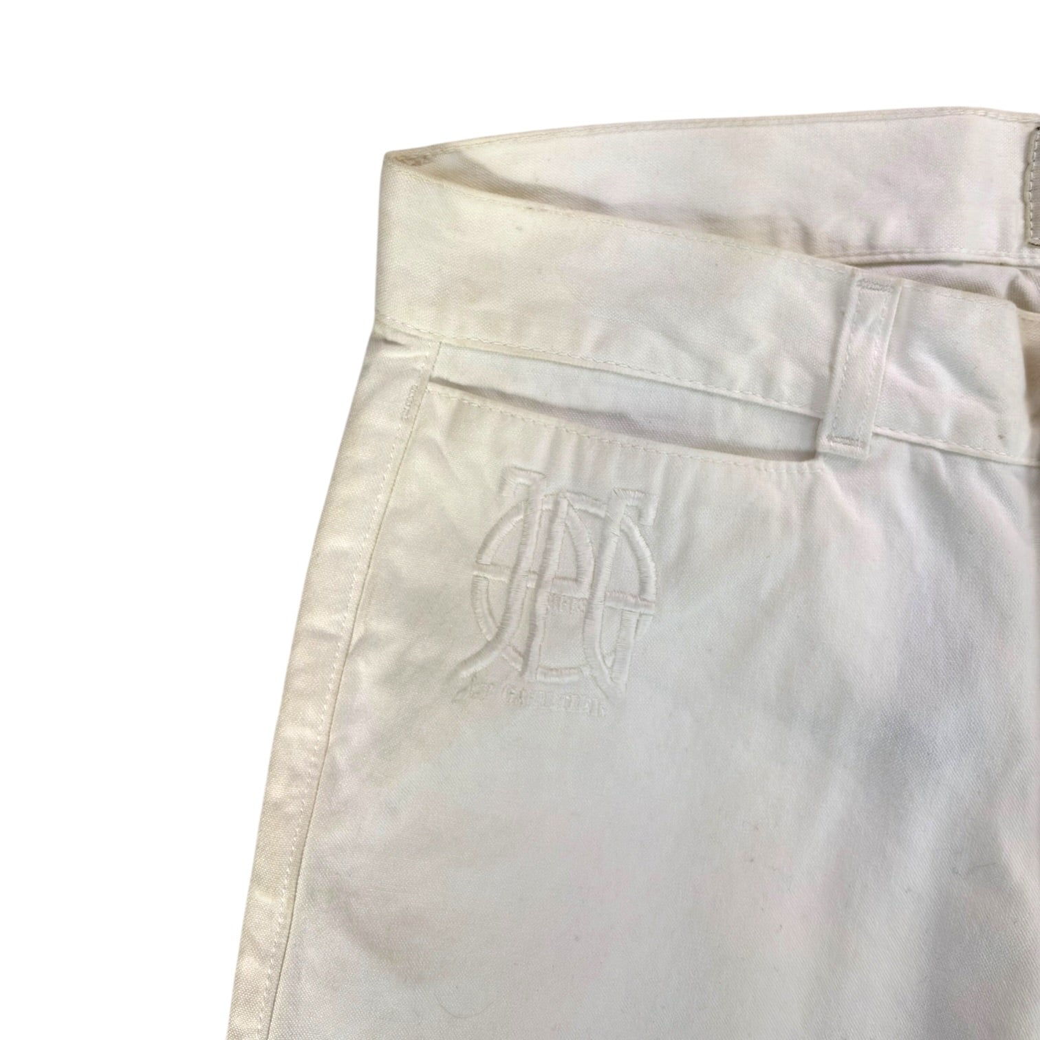(W) Vintage Jean Paul Gaultier High Waisted Pants White