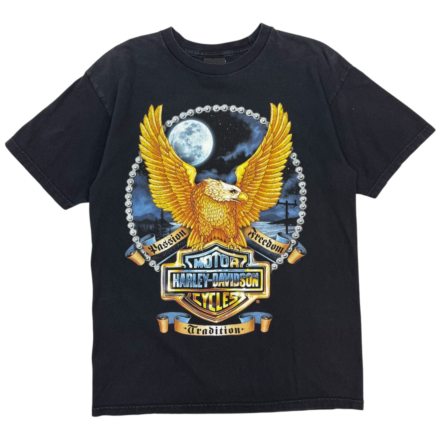 Vintage Harley Davidson Of Jamaica Tee Black