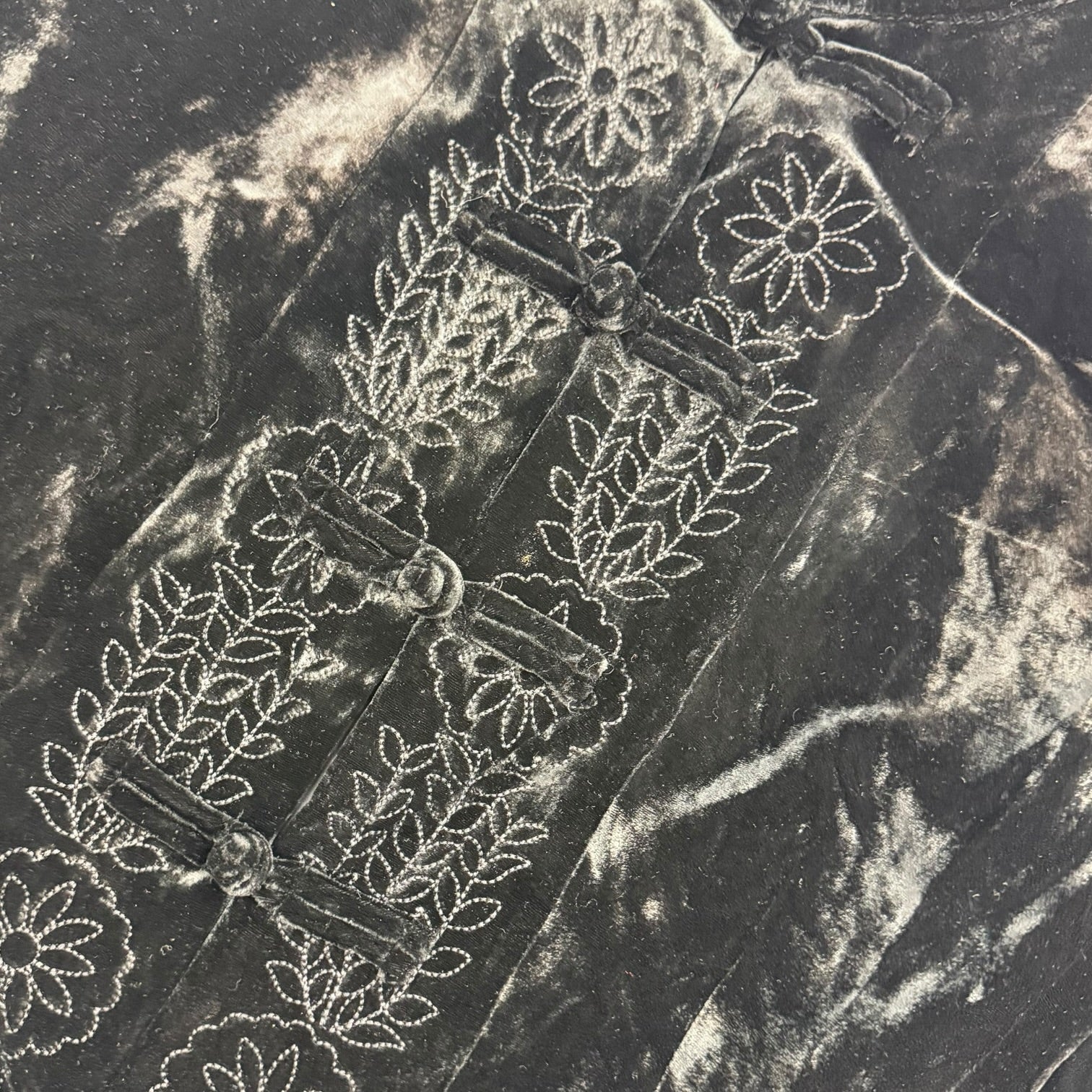 (W) Vintage Cleo Petites Embroidered Blazer Black