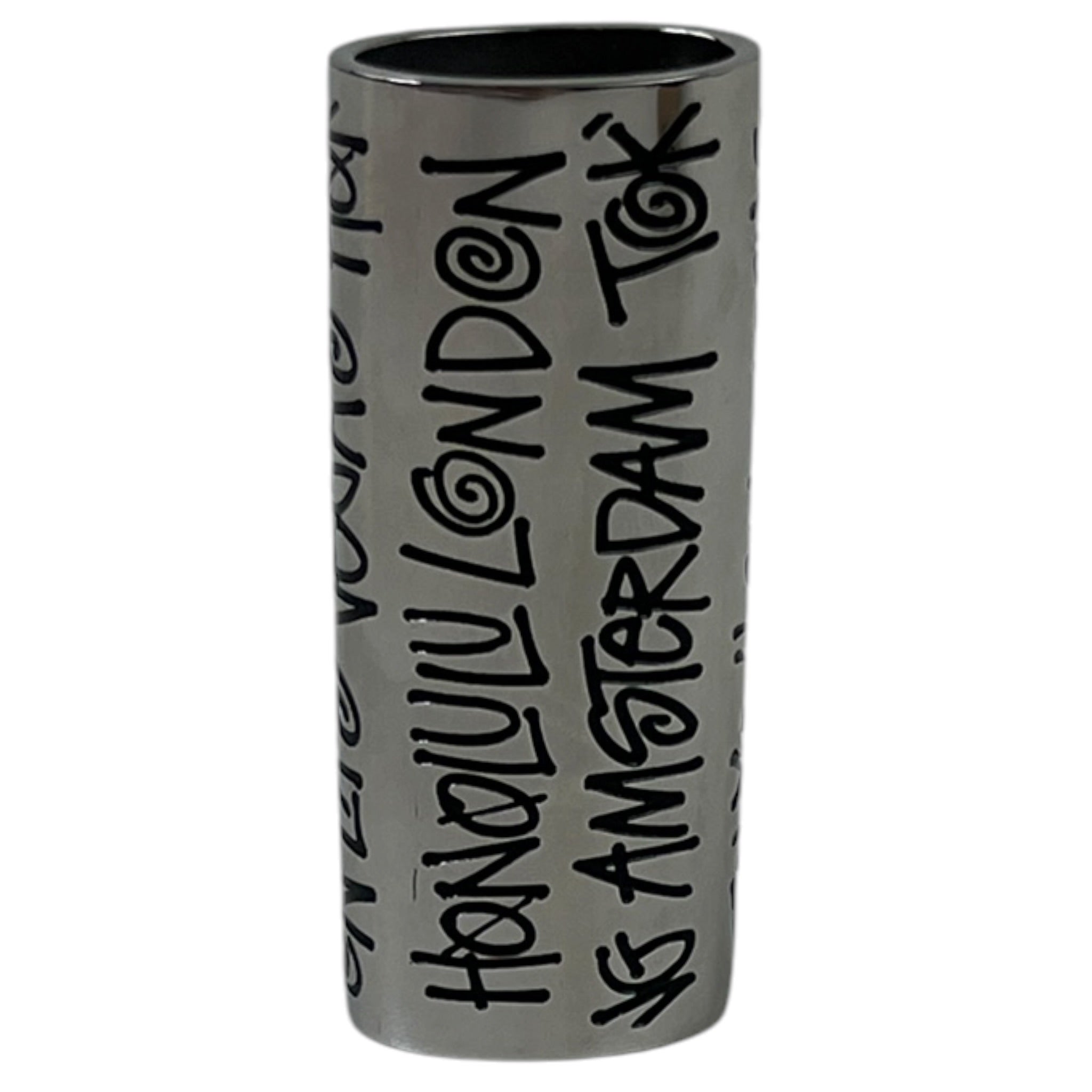 Stussy City Metal Lighter Case Silver