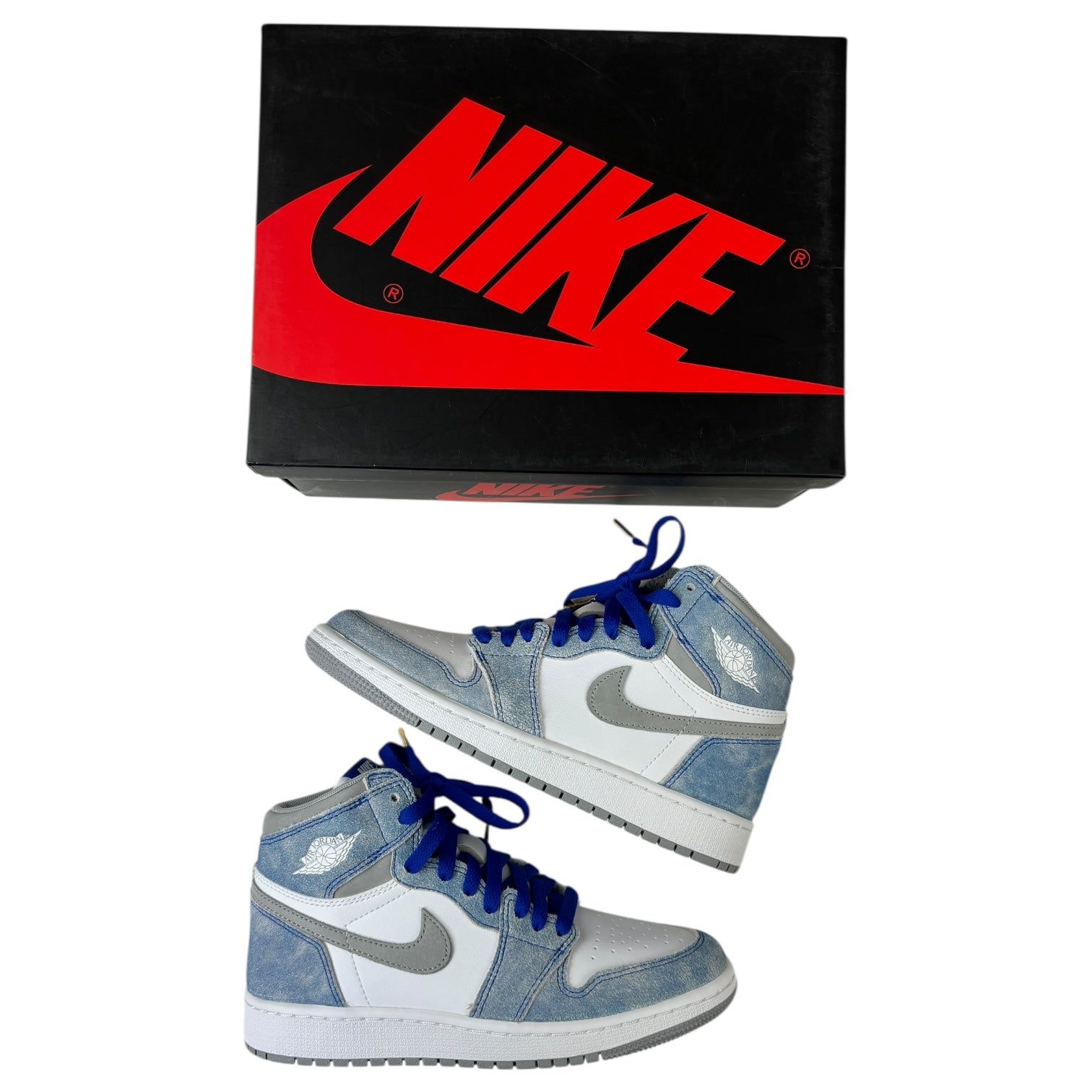 Jordan 1 Retro High Hyper Royal Smoke Grey (GS) (Used)