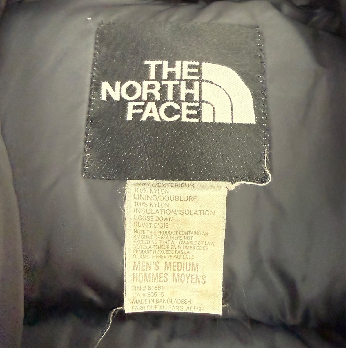Vintage The North Face Nupste 700 Jacket Midnight Navy/Black
