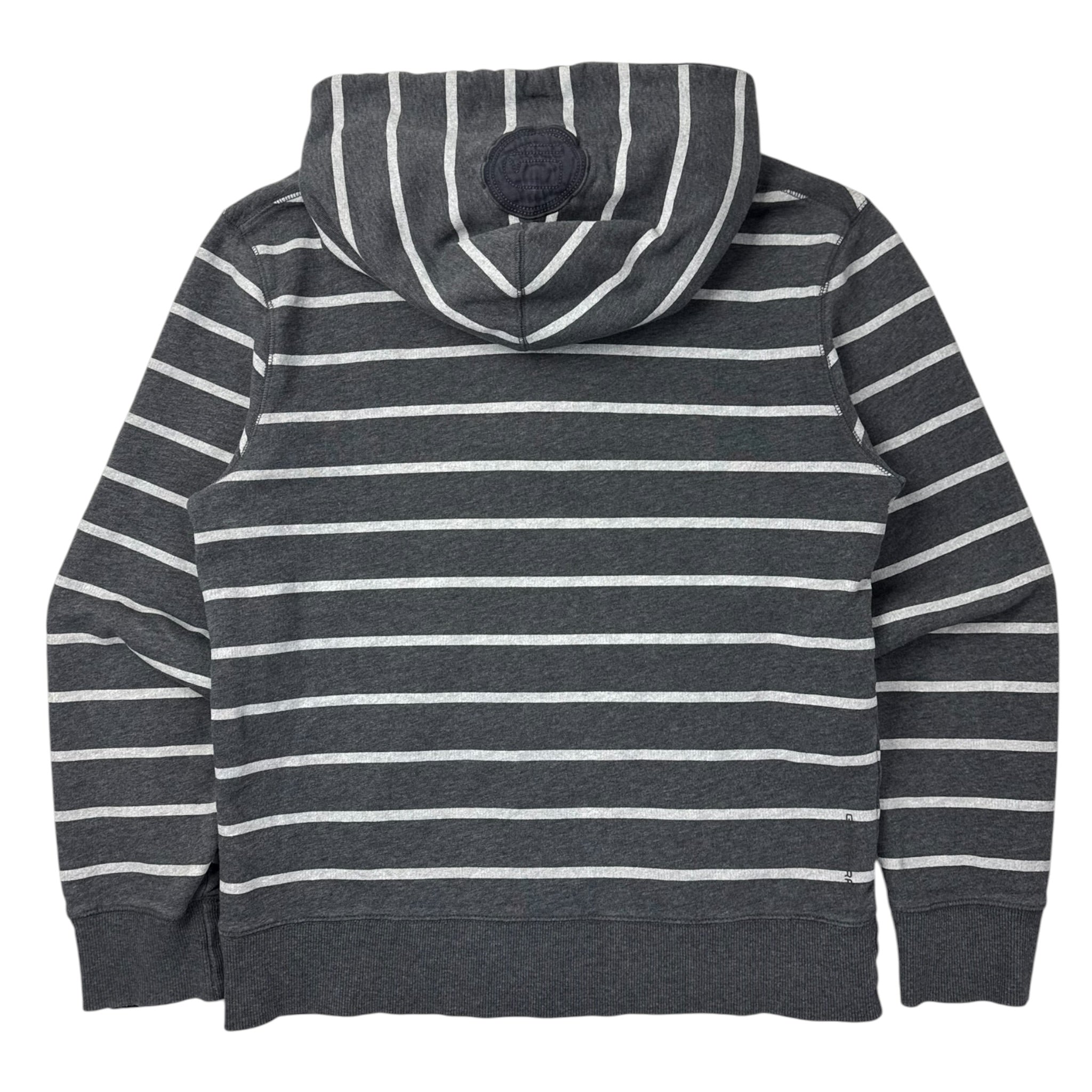 Vintage Y2K G-Star Striped Quarter Zip Hoodie
