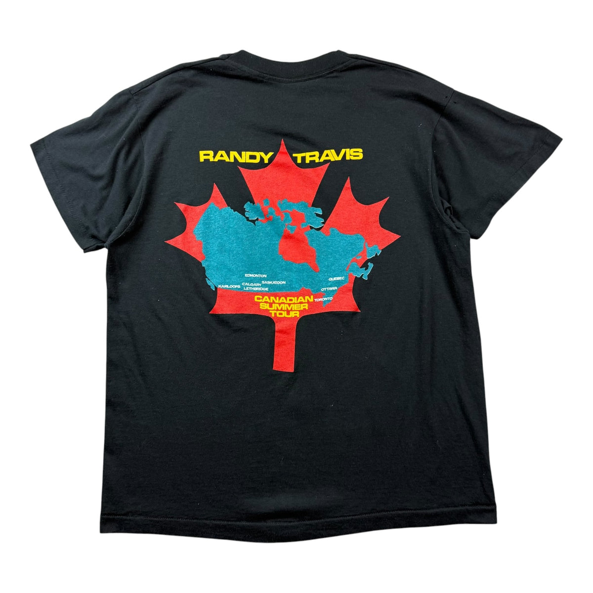 Vintage Randy Travis Canadian Summer Tour Tee Black