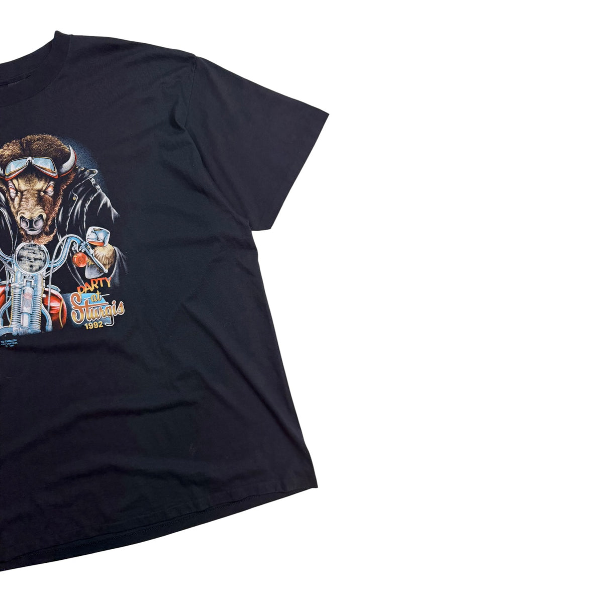 Harley Davidson 1991 3D Emblem Protect Wildlife T-Shirt Black