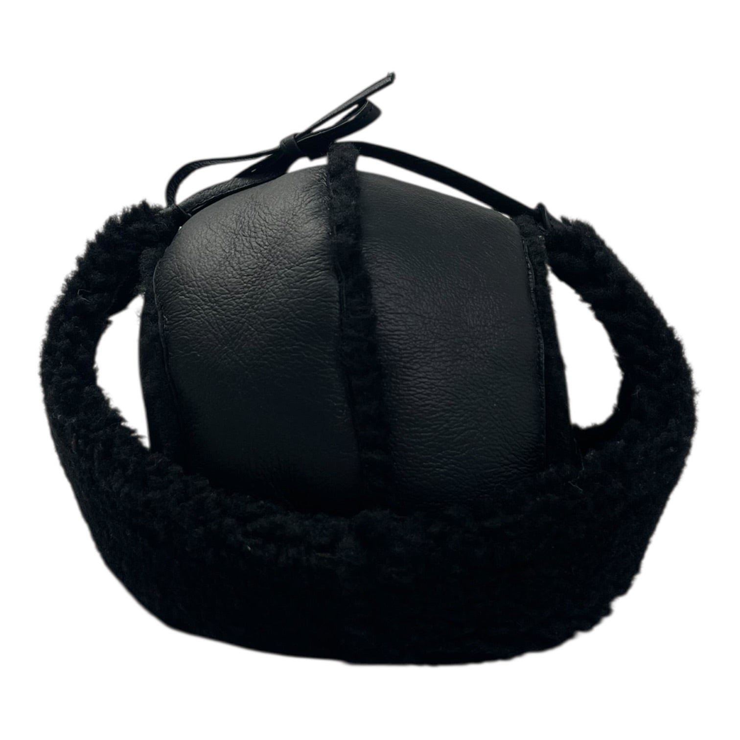 Supreme Shearling Lined Earflap Cap Black