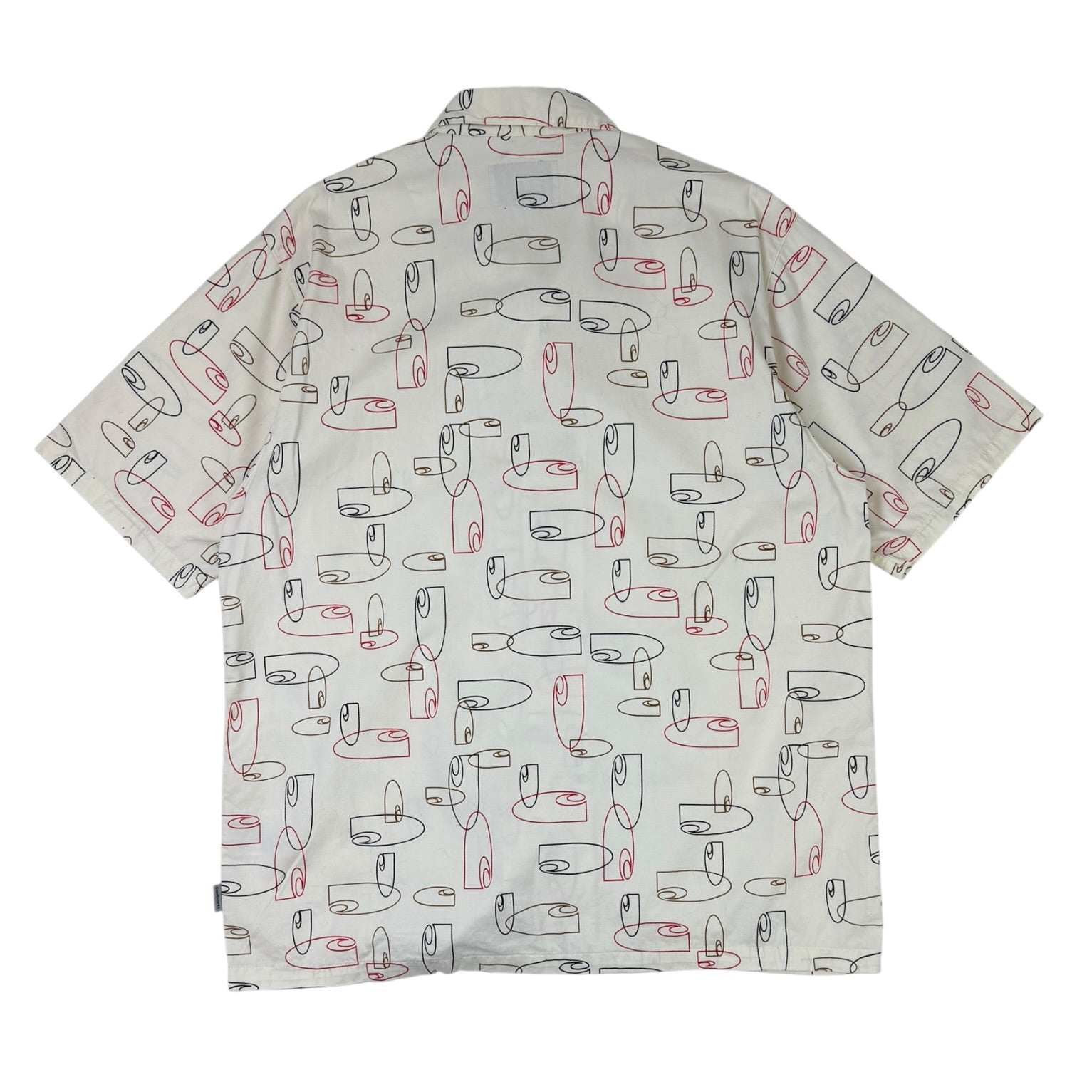 Carhartt WIP Short Sleeve Button Up Sumor Shirt in Outline Print Wax White