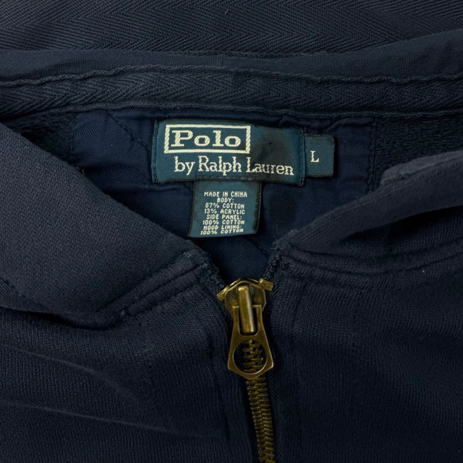 Vintage Polo Ralph Lauren Zip Up Sweater Navy