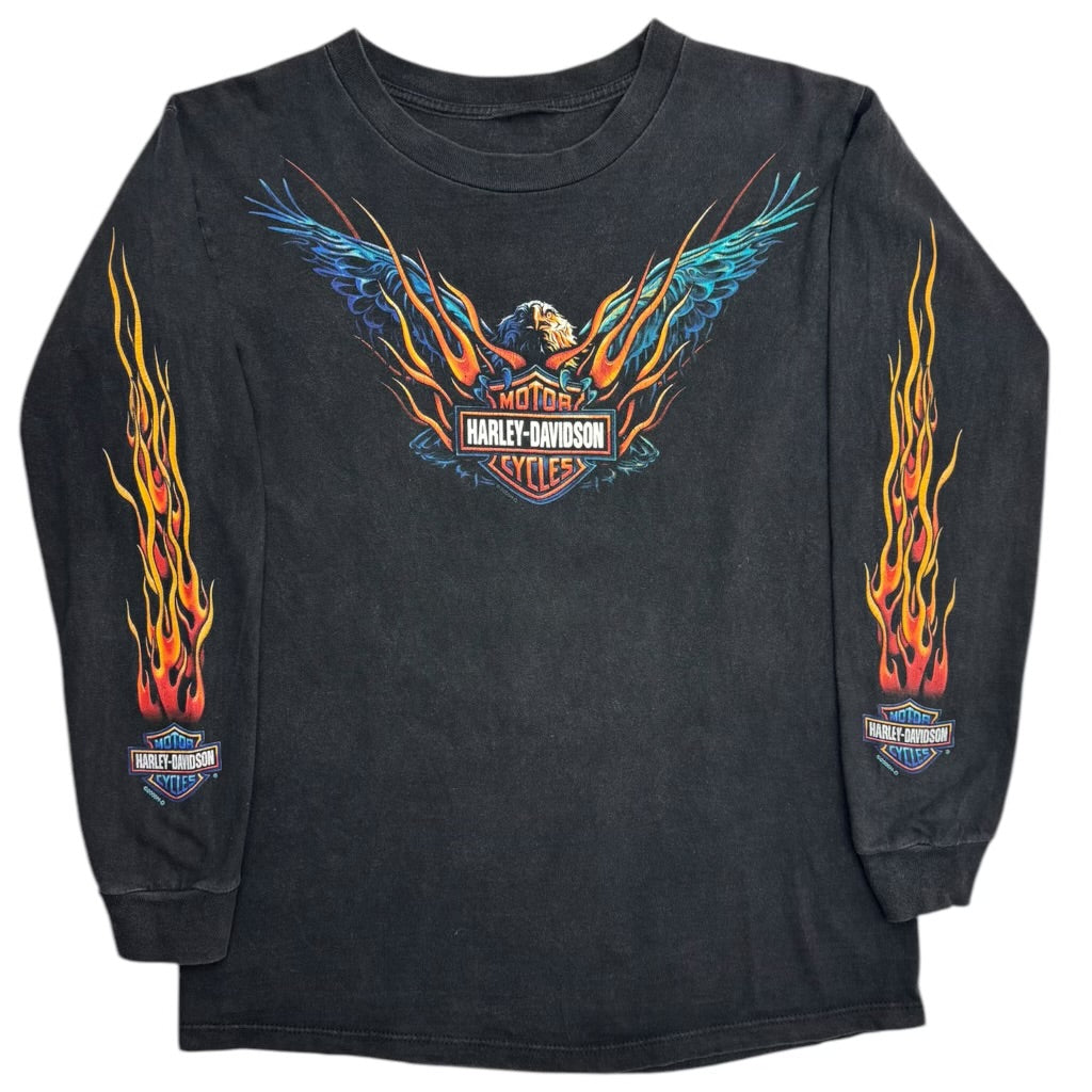 2000 Harley Davidson Kanes Flame Long Sleeve T-Shirt