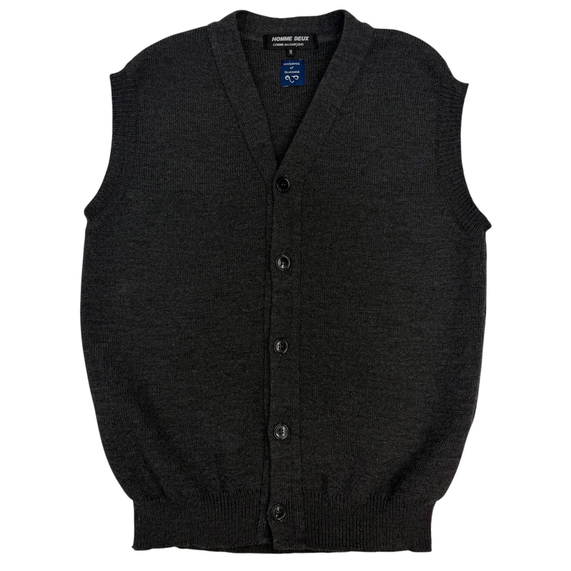 Comme Des Garçons X Lochaven of Scotland Knit Vest Dark Grey