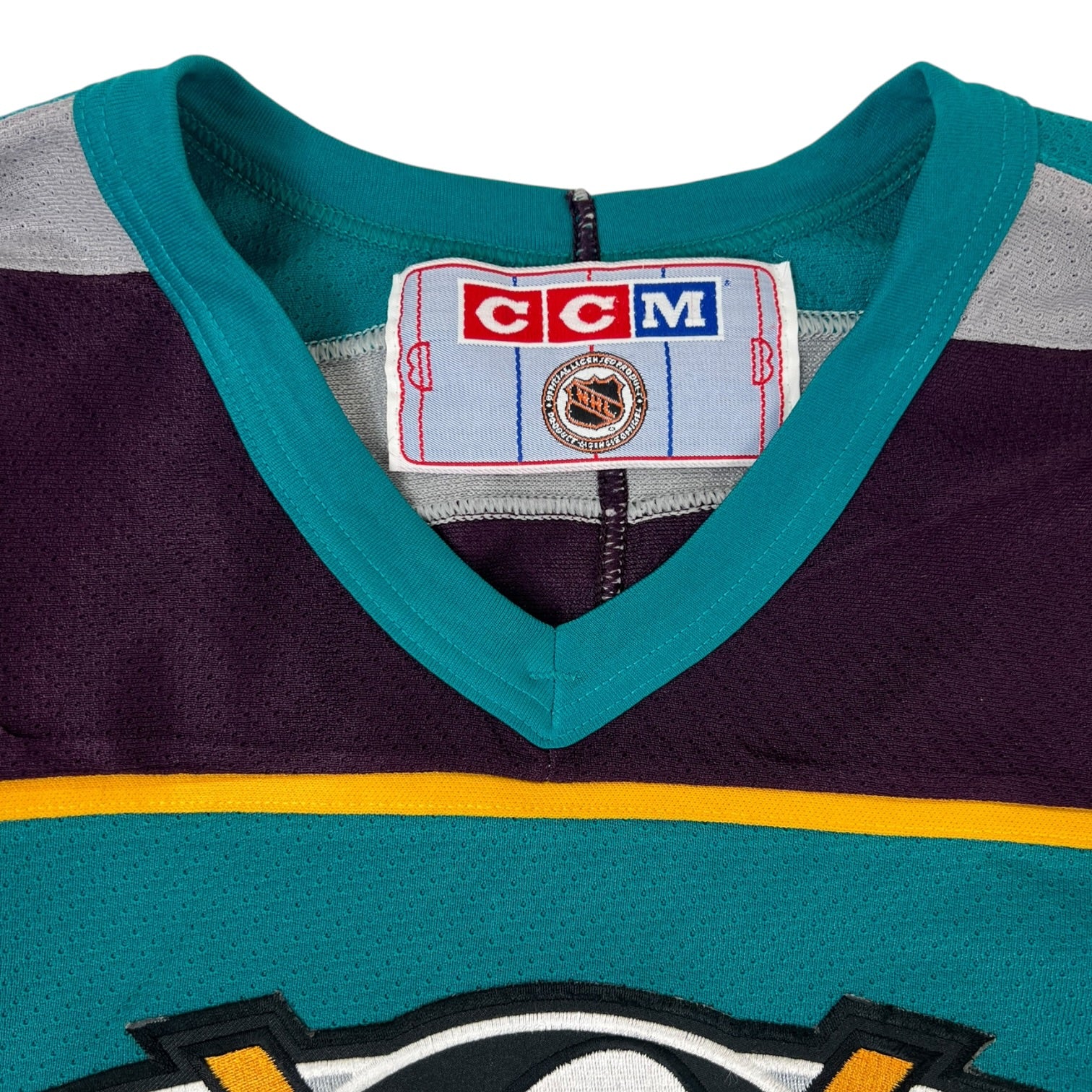 Vintage CCM 1990’s Anaheim Mighty Ducks NHL Hockey Jersey Teal