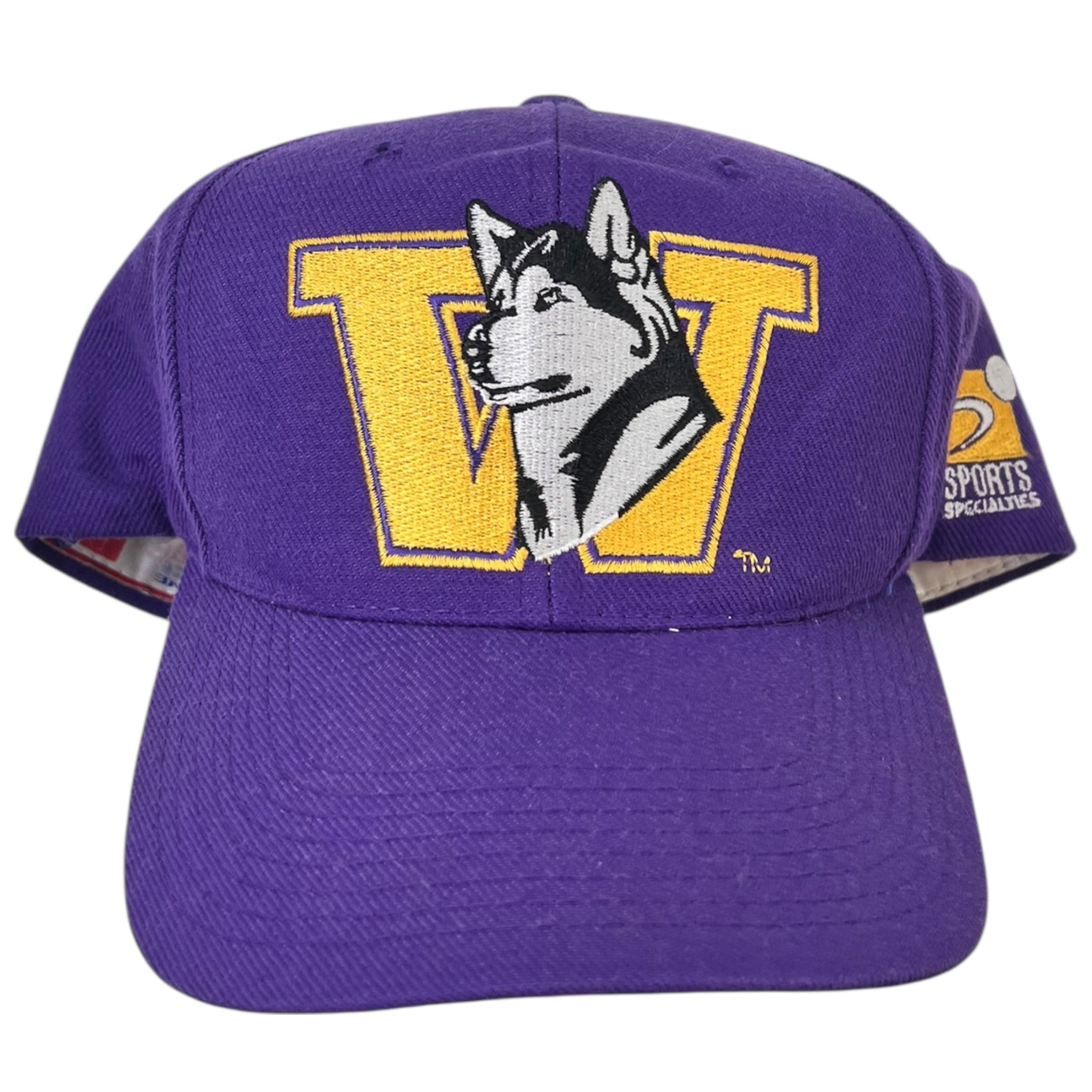 Vintage Washington Huskies Baseball Cap Purple