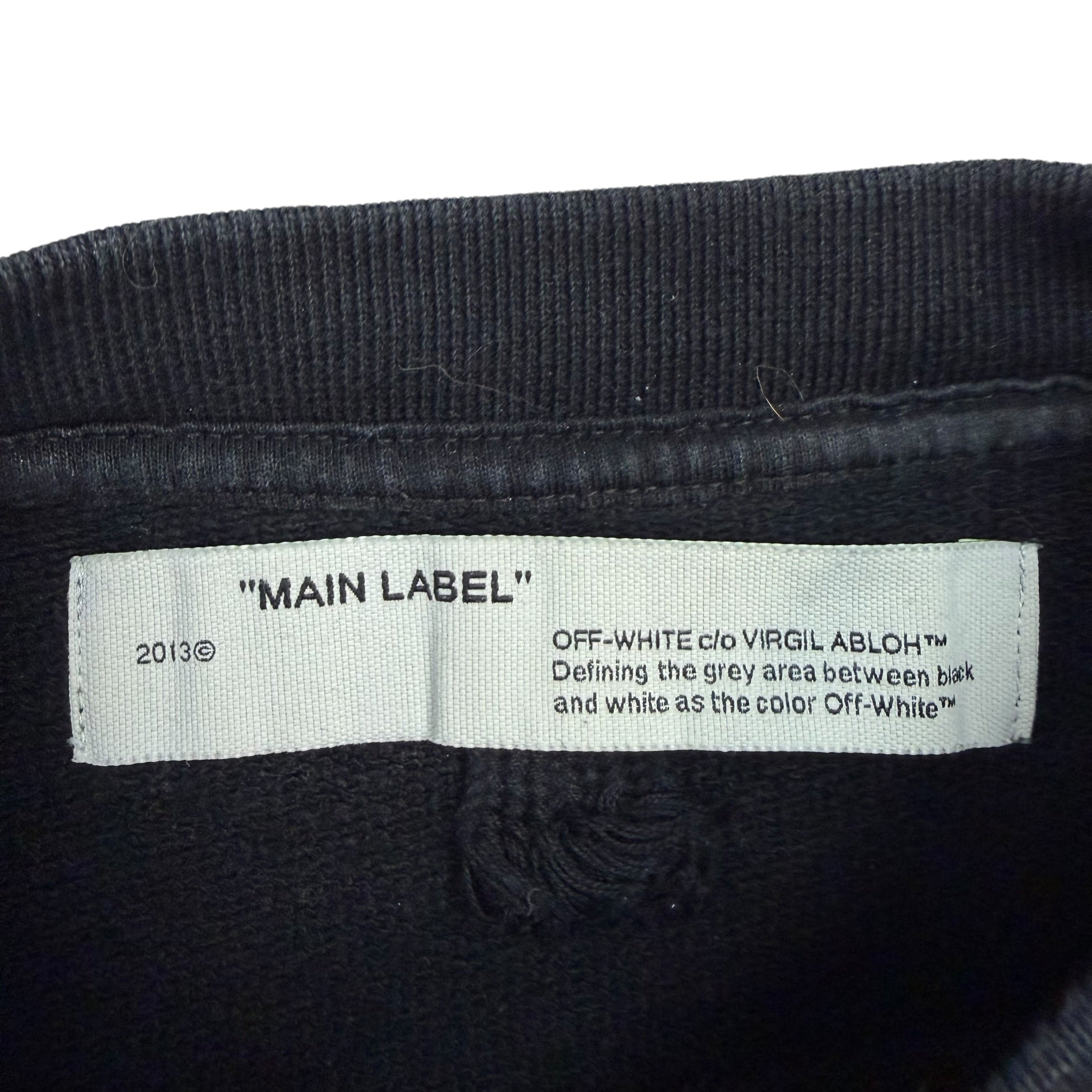 Off White Wavy Line Crewneck Black