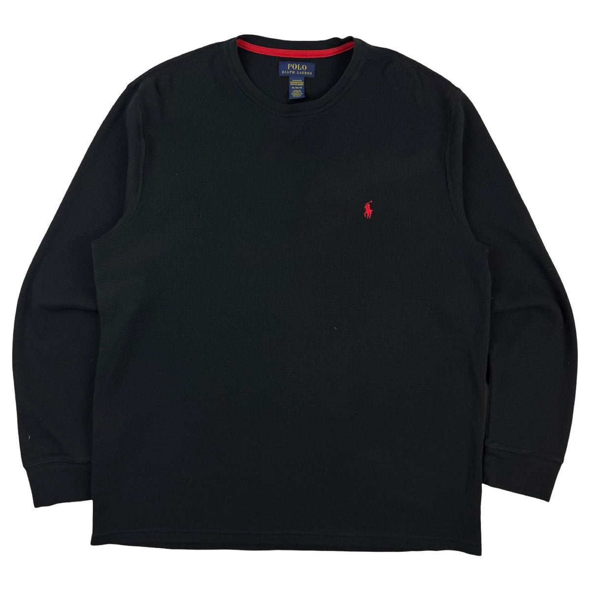 Vintage Polo Ralph Lauren Thermal Crewneck Sweatshirt Black