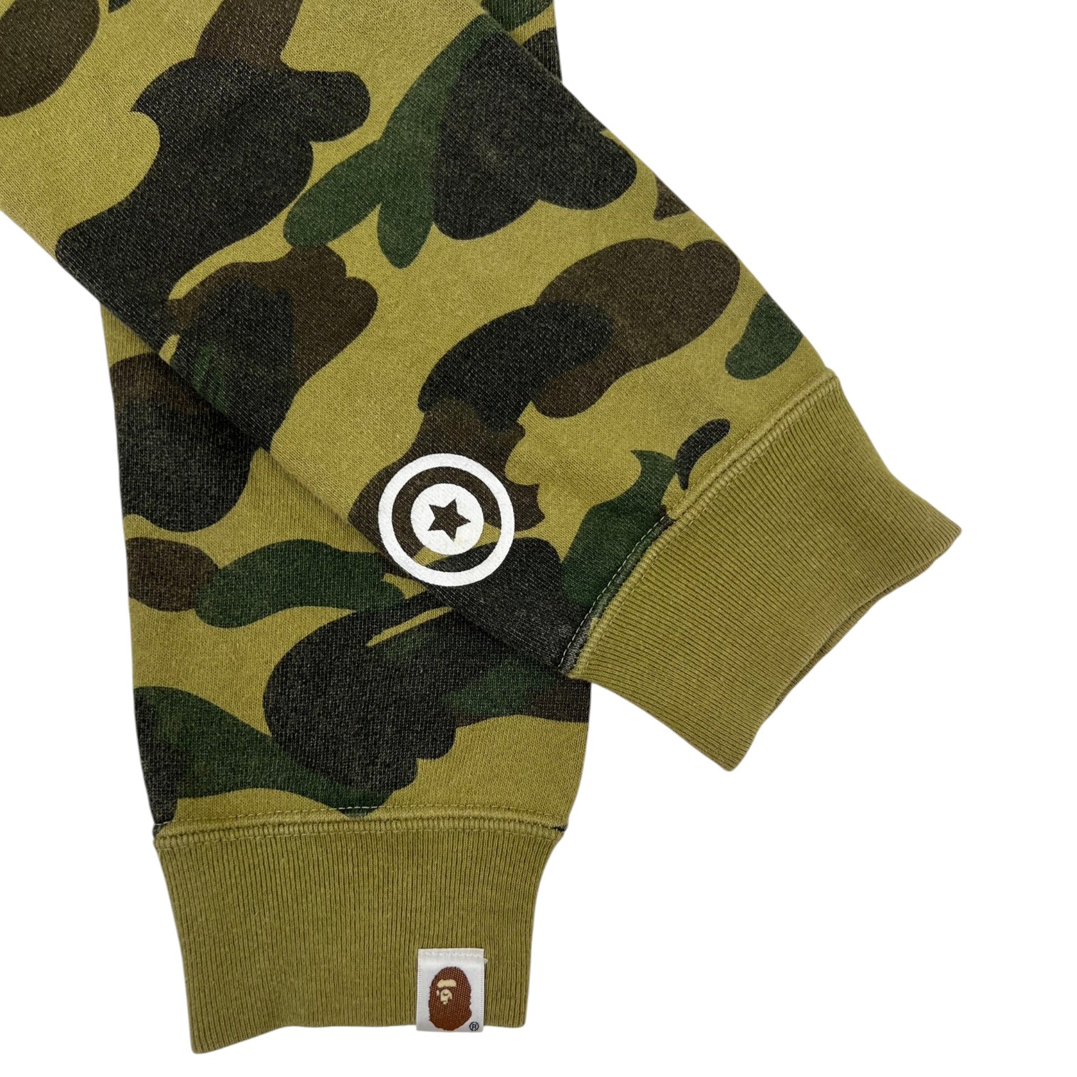 A Bathing Ape 1st Camo Shark Full Zip Hoodie Green Camo