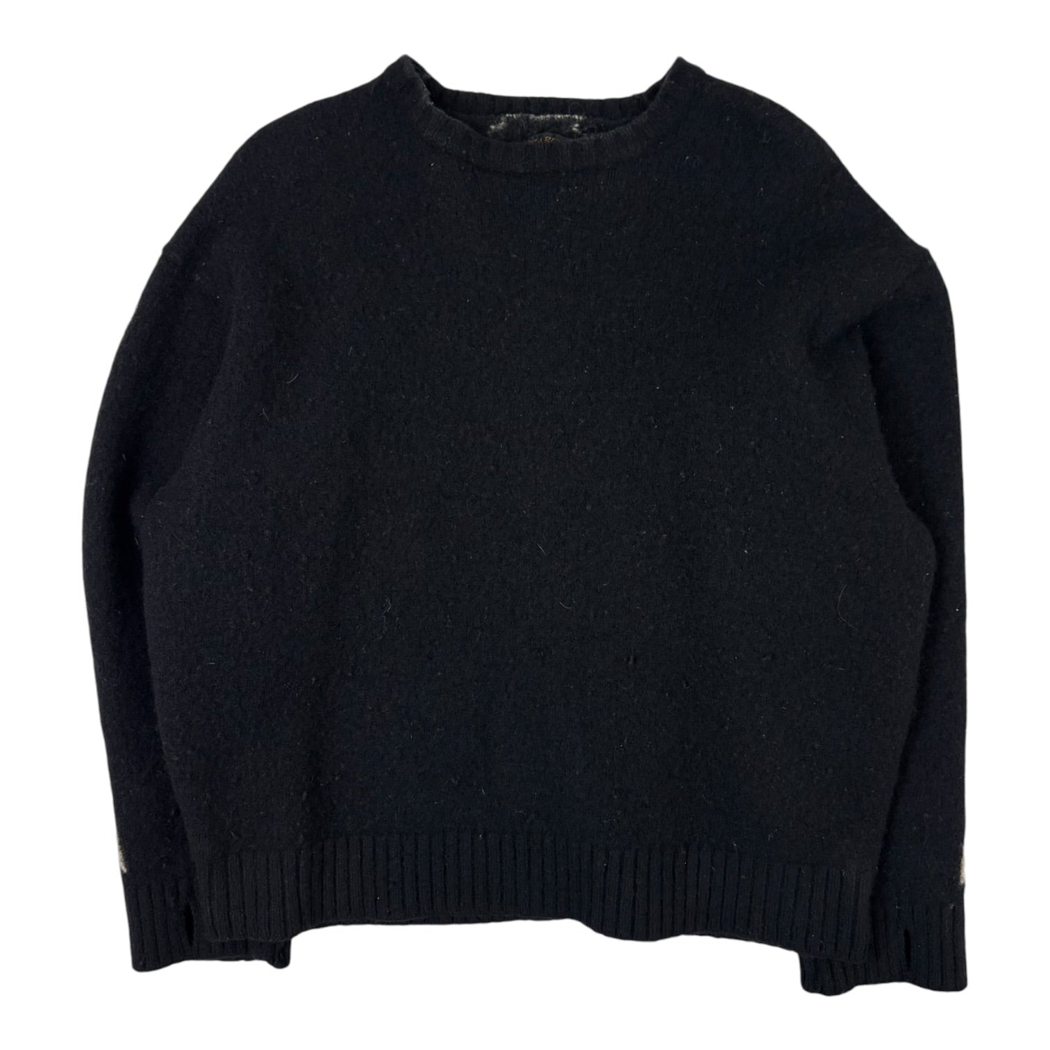 Kapital 5G Wool Bone Crew Sweater Black
