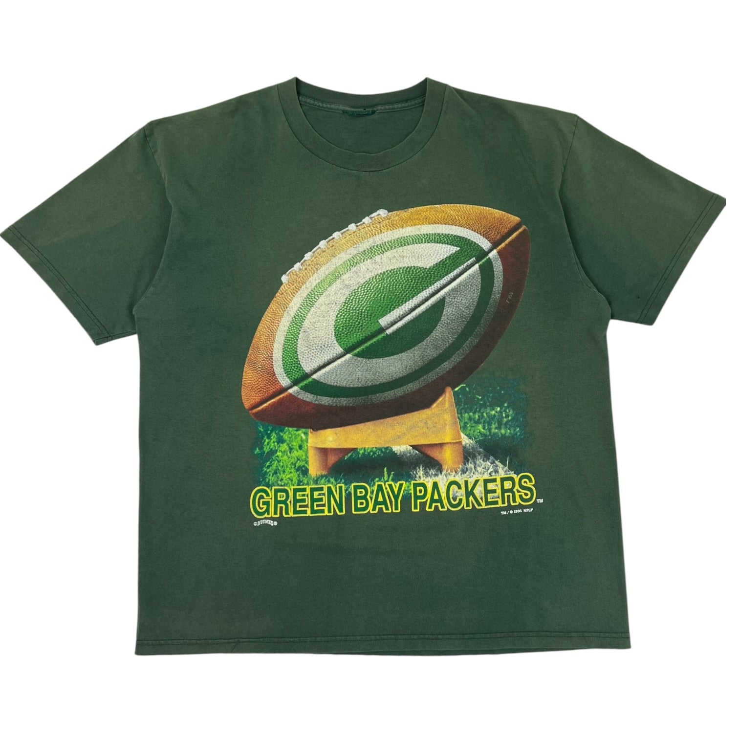 Vintage 1995 Green Bay Packers Logo 7 T-Shirt Green