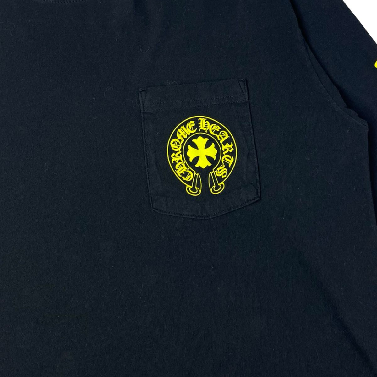Chrome Hearts Made In Hollywood Pocket Long-Sleeve Shirt Black/Yellow