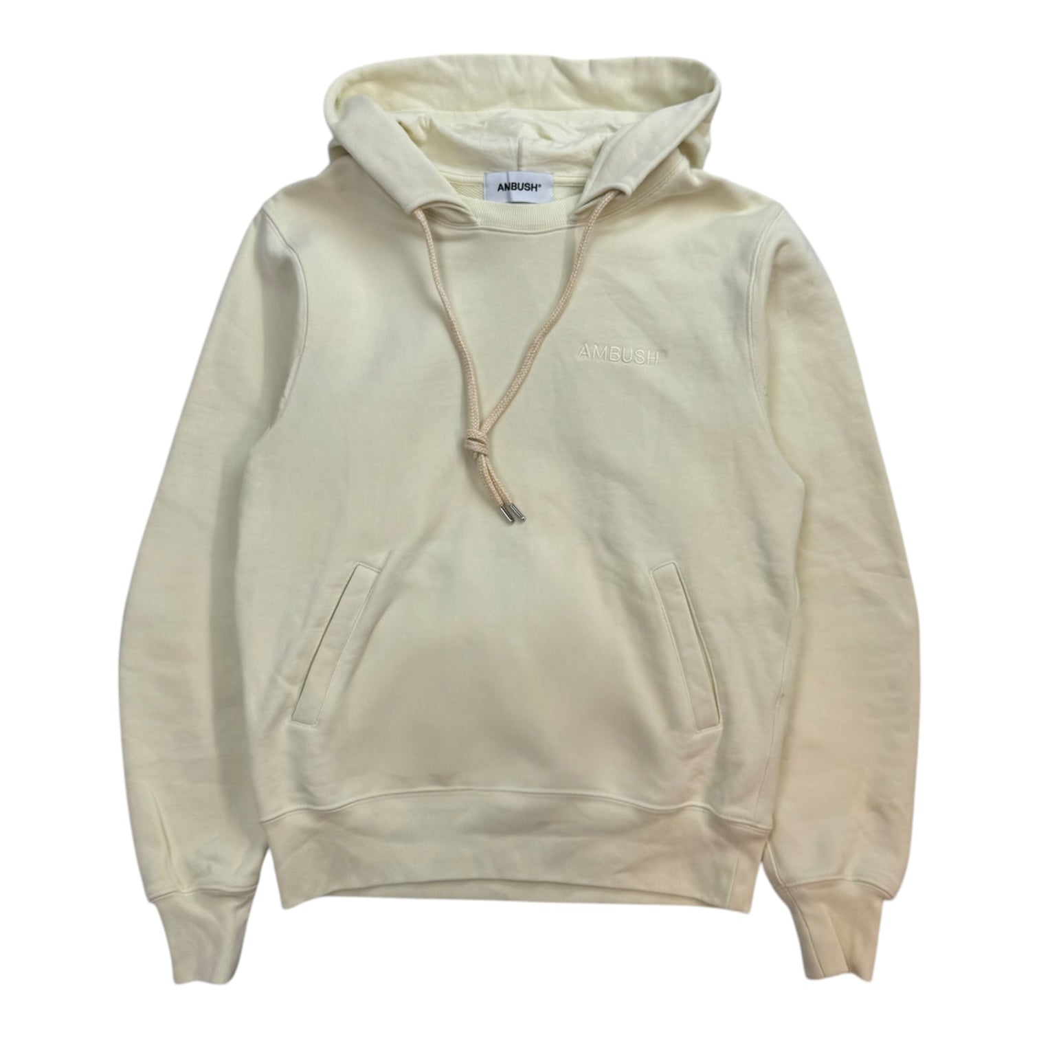 Ambush Cotton Logo Hoodie Cream