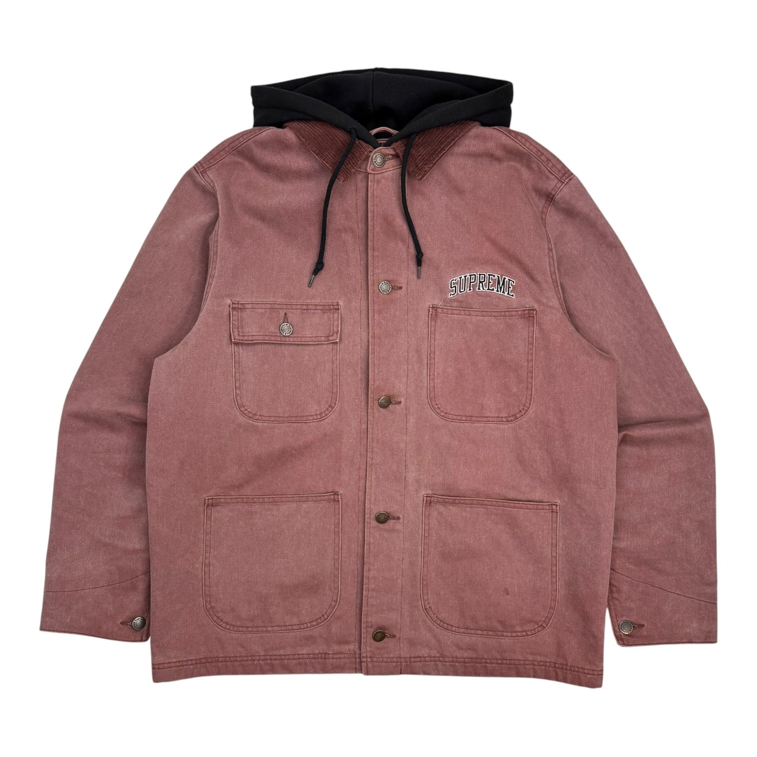 Supreme Hooded Chore Coat Dusty Rose