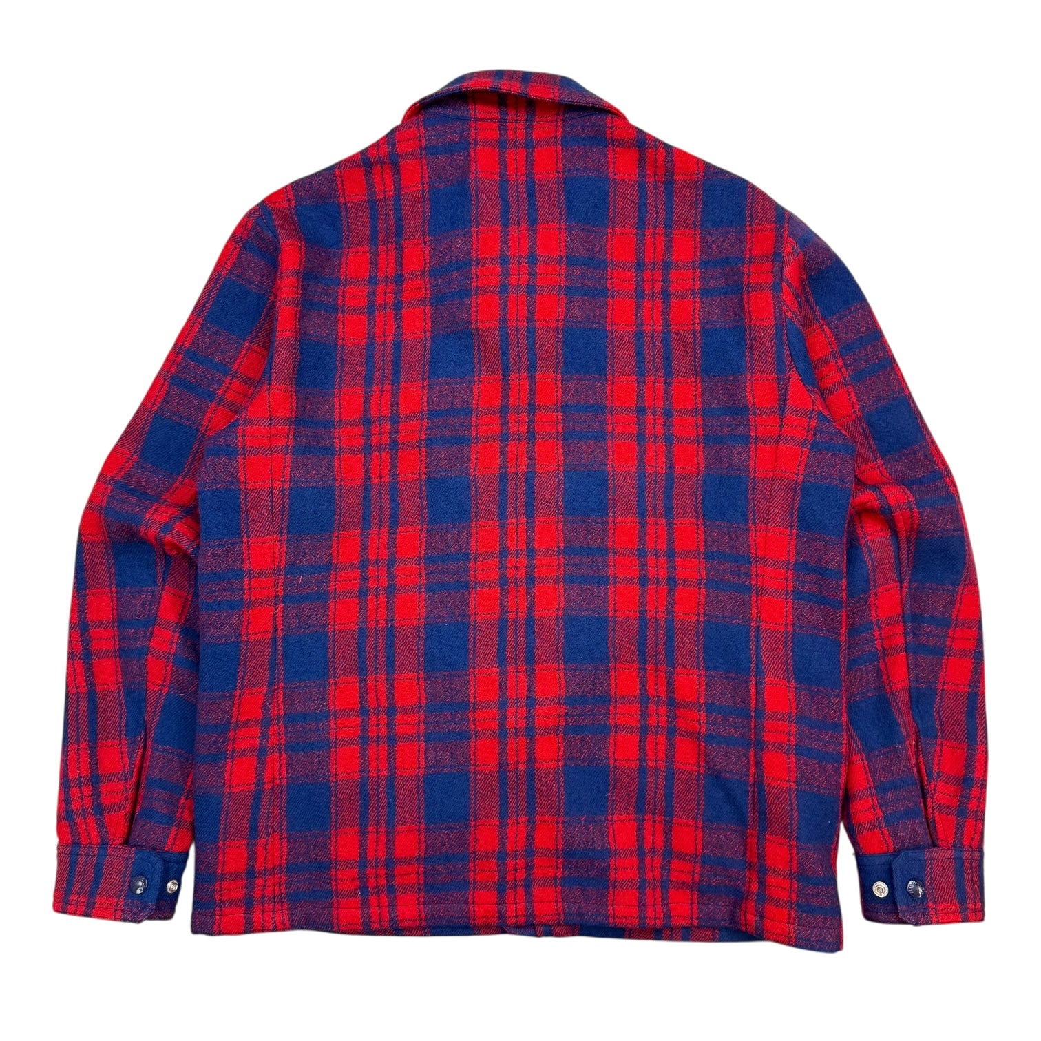 Moncler Plaid Wool Down Zip Jacket Red/Blue