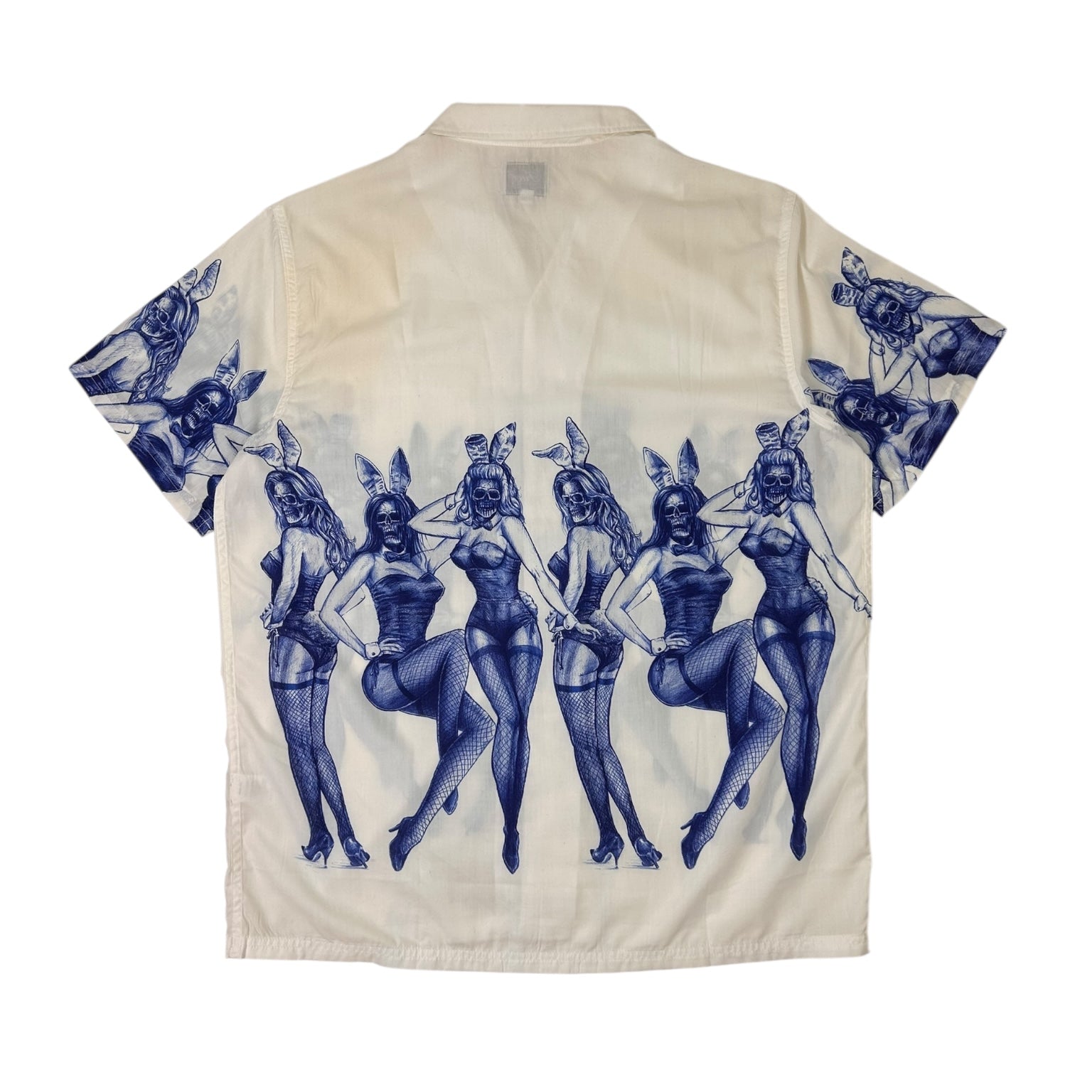 Fuct X Death Bunny Aloha Button Up Shirt White