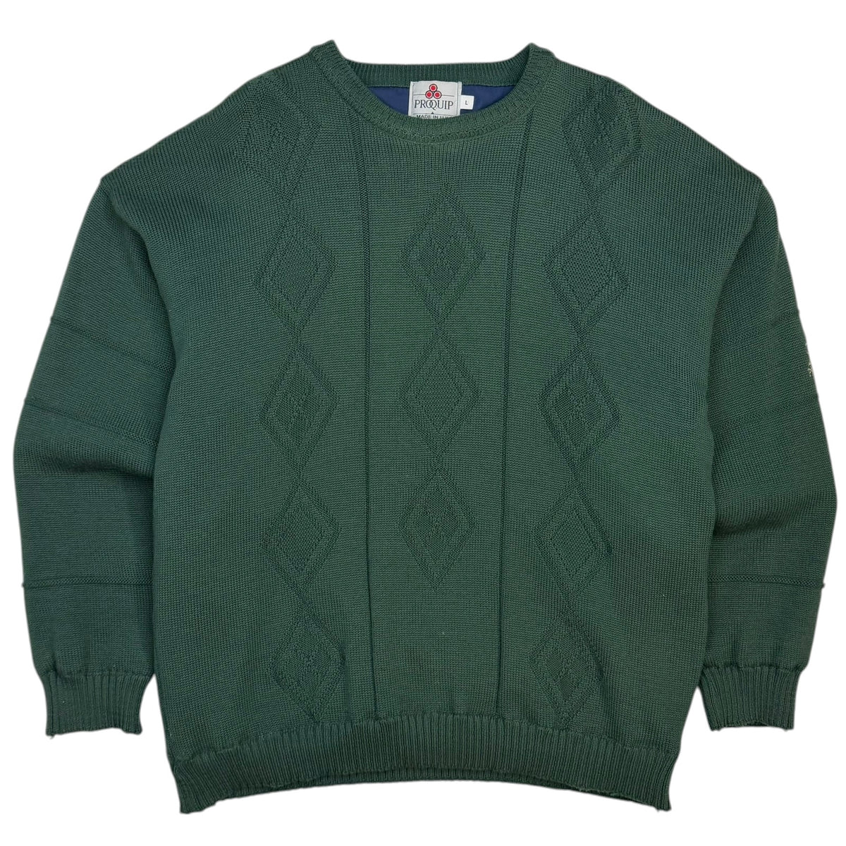 Vintage Proquip Double Layer Crewneck Forest Green