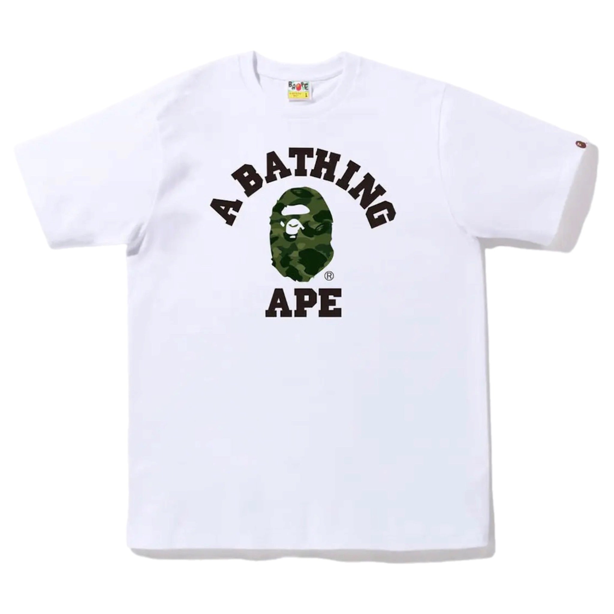 Bape Colour Camo College Tee White/Green