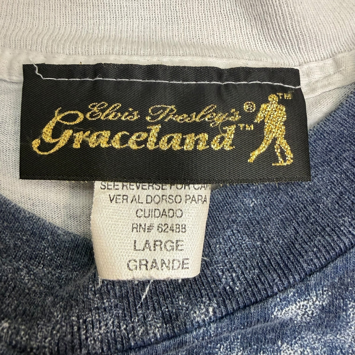 Vintage Elvis Presley Graceland AOP Tee Blue