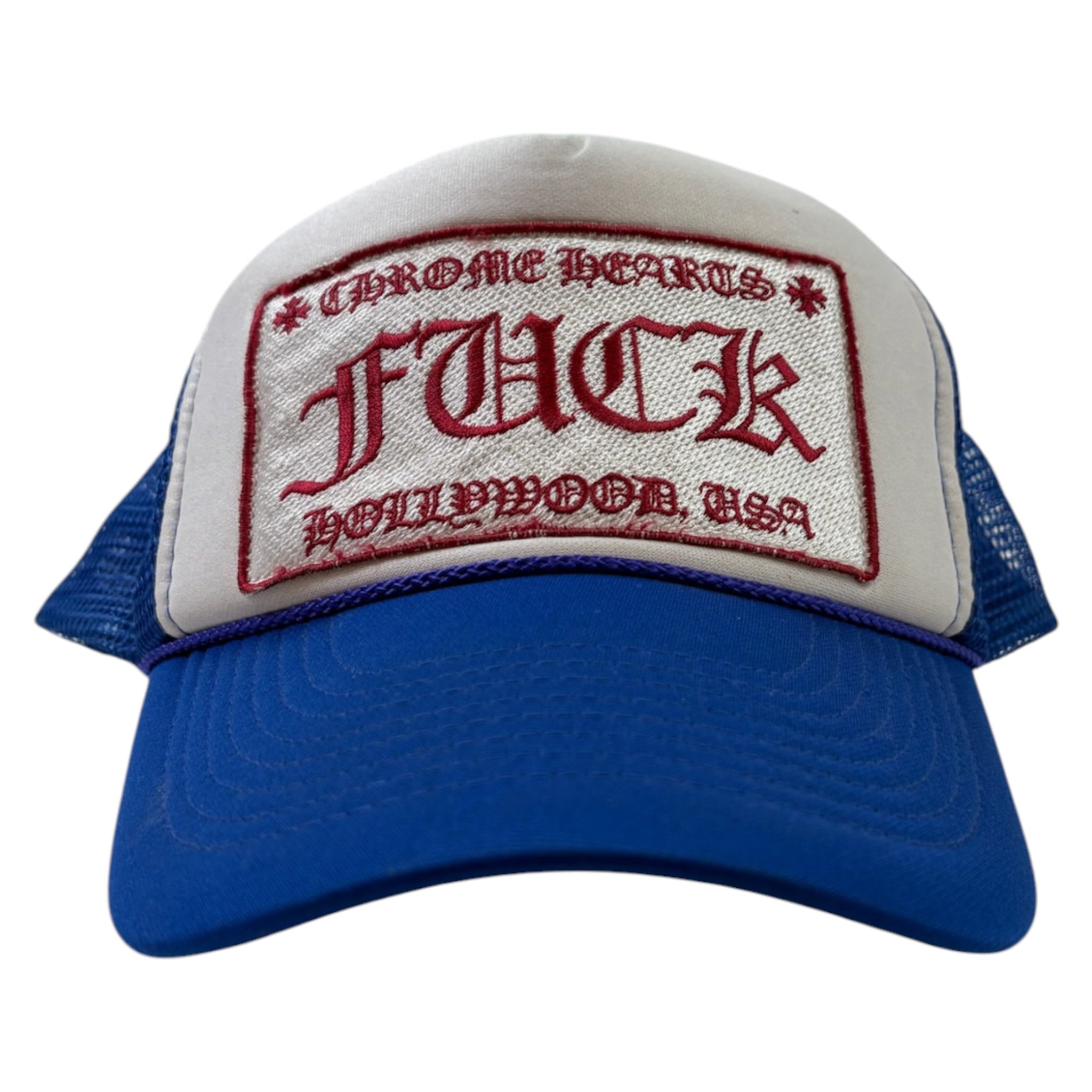 Chrome Hearts “F*CK” Hollywood Trucker Hat Blue