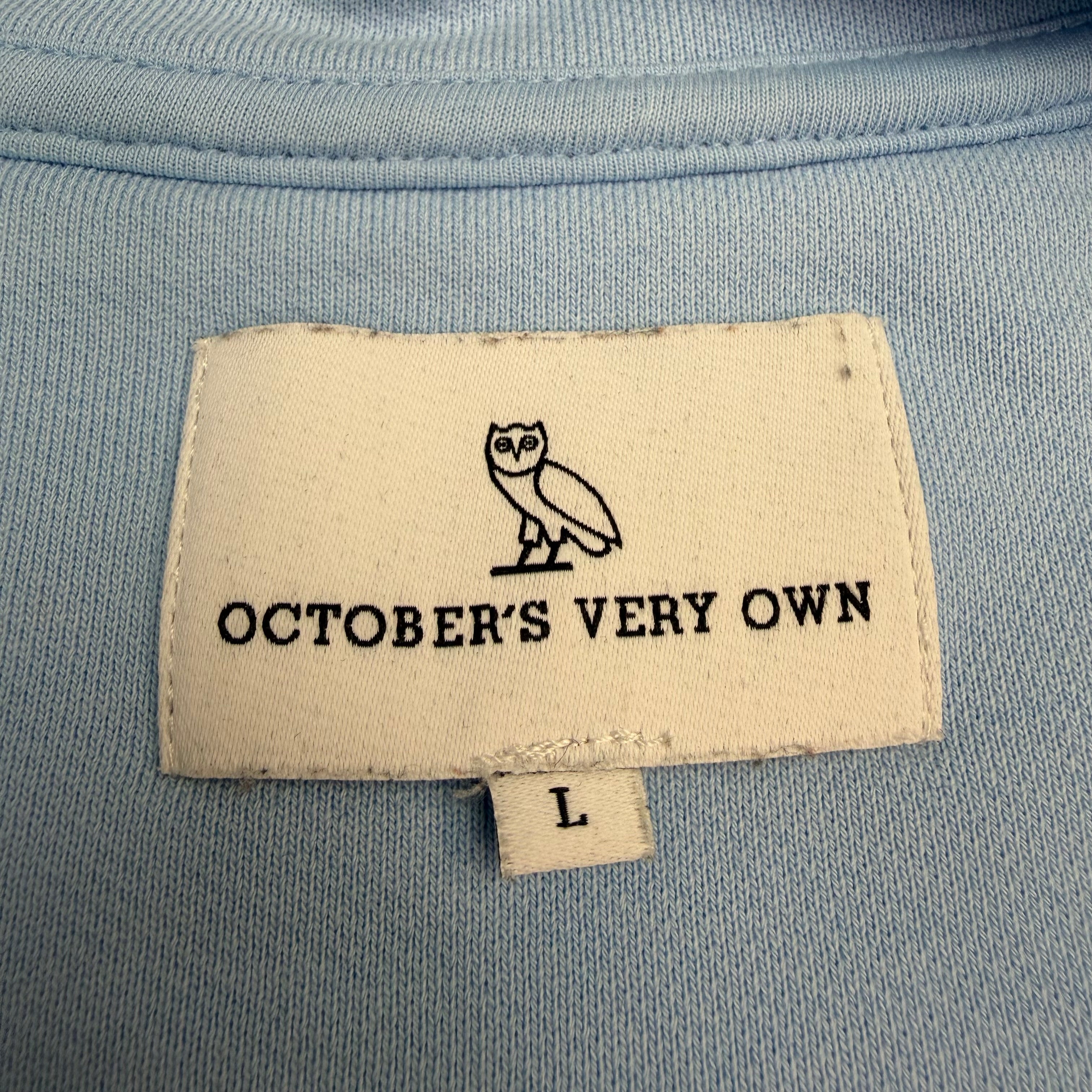 OVO Embroidered Track Jacket Baby Blue