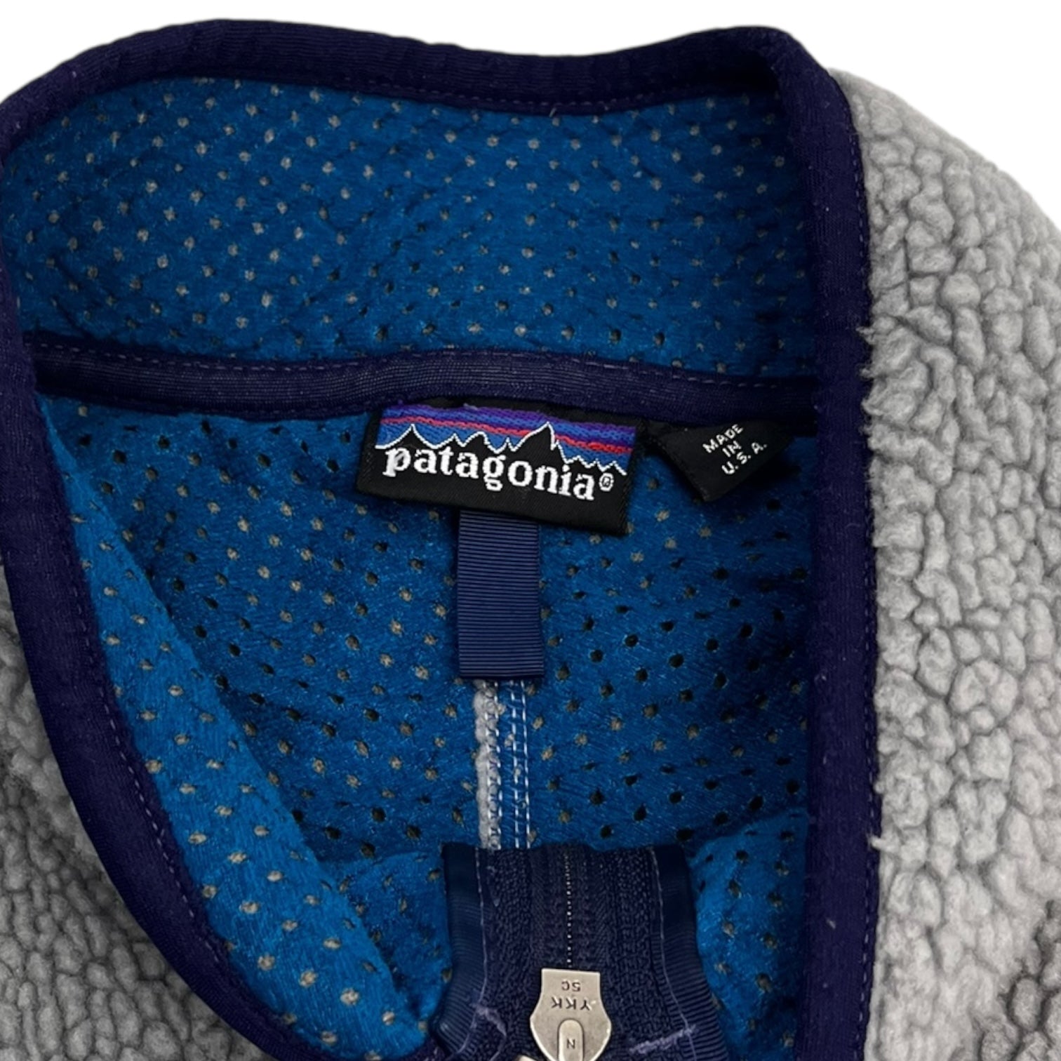 1992 Patagonia Full Zip Fleece Grey/Navy