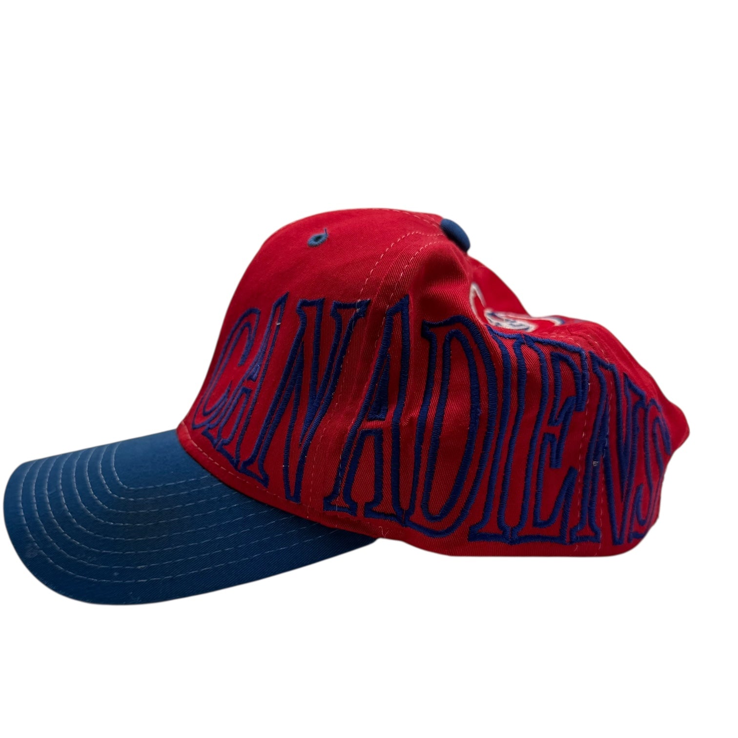 Vintage Starter Montreal Canadiens Wrap Around Script Hat Red/Blue