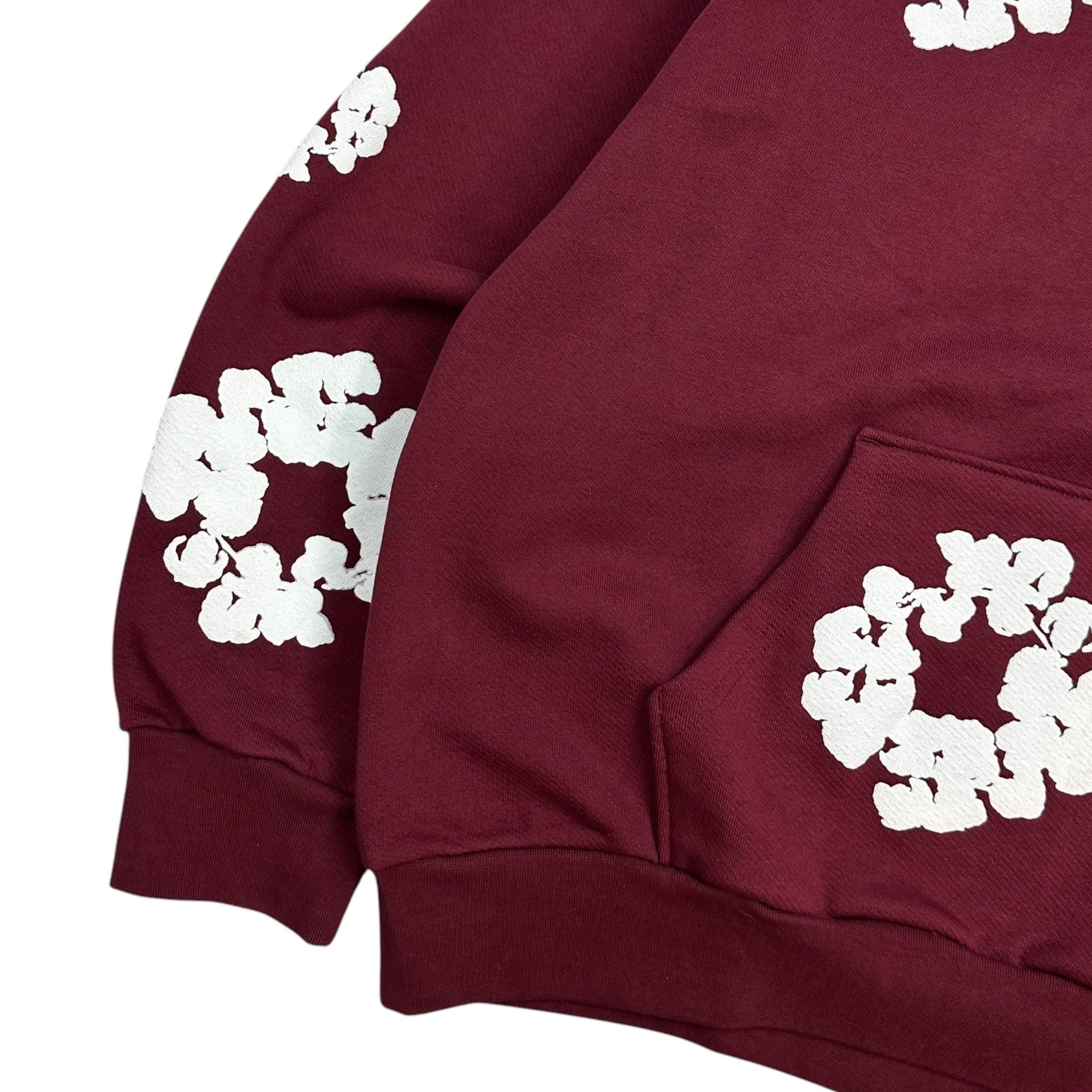 Denim Tears Cotton Wreath Hoodie Burgundy