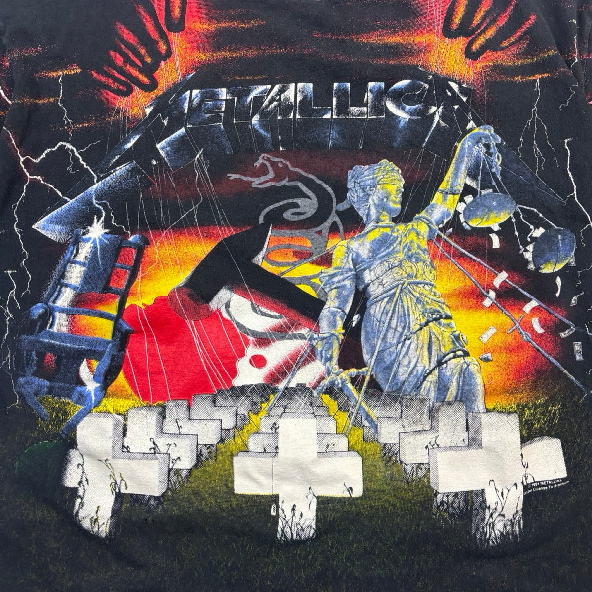 1991 Metallica Album Collage All Over Print T-Shirt