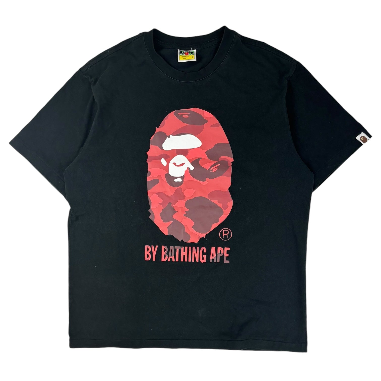 Bape Red Camo Big Ape Head T-Shirt Black