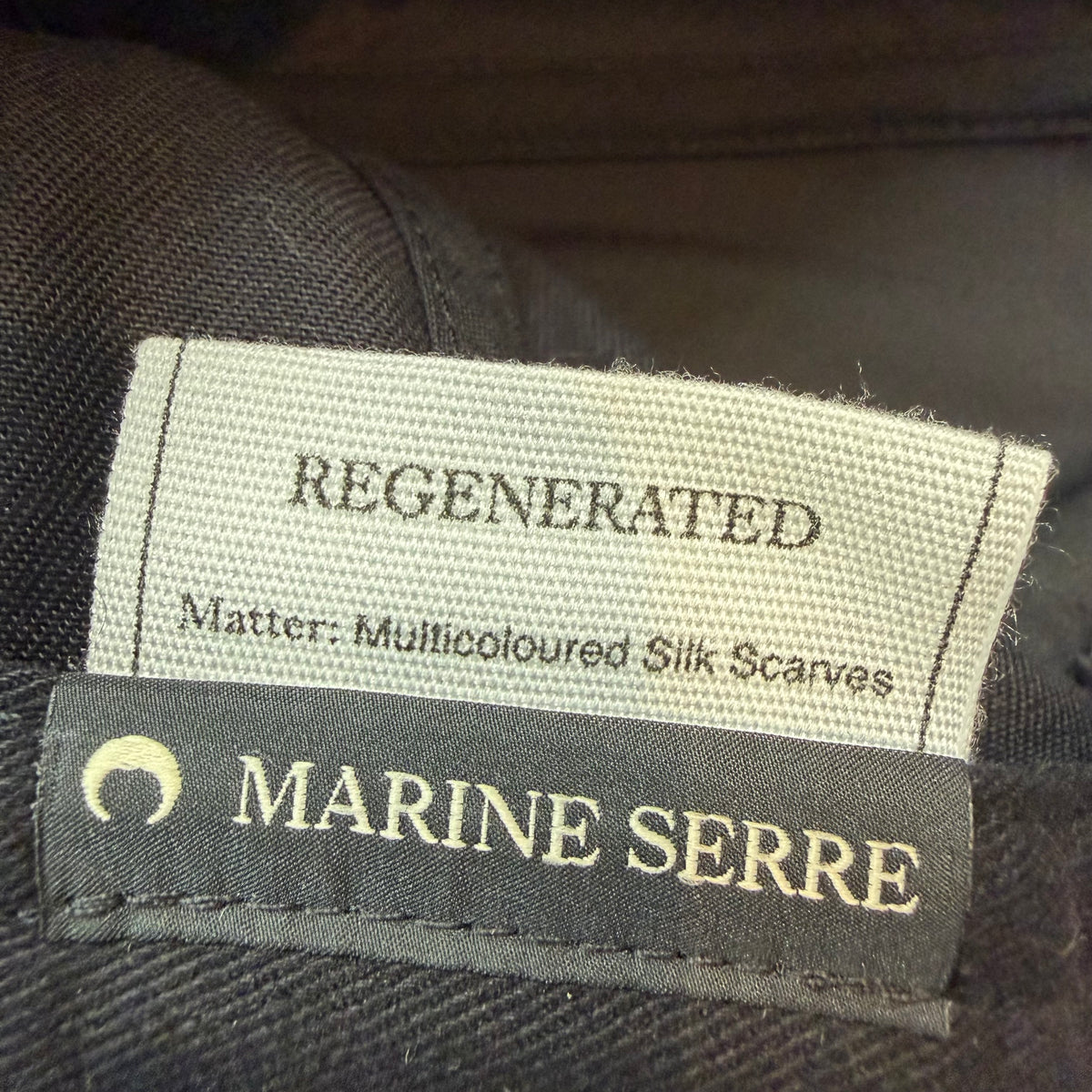 (W) Marine Serre Recycled Moire Silk Scarf Baseball Cap Yellow/Orange