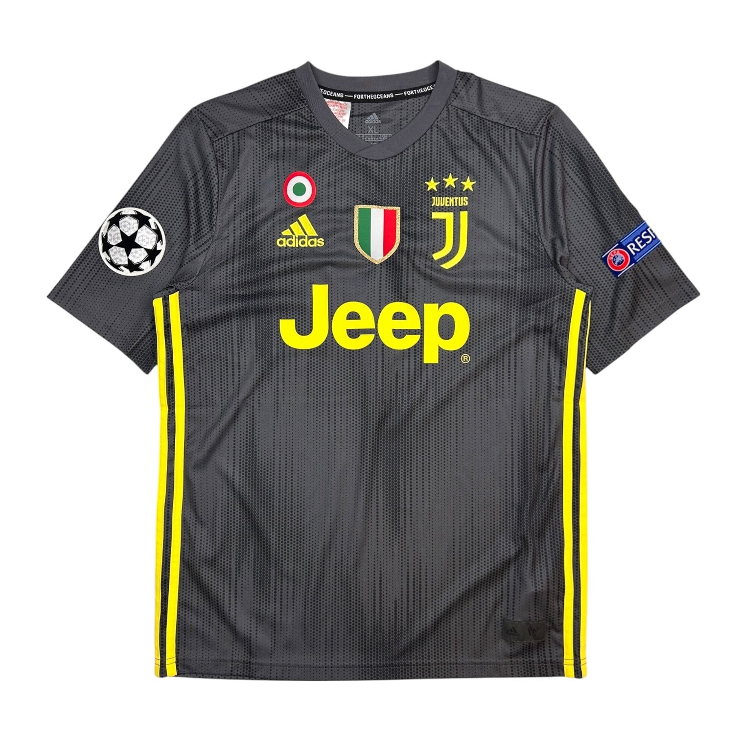 Adidas Juventus Cristiano Ronaldo Player Issue Jersey Grey/Yellow