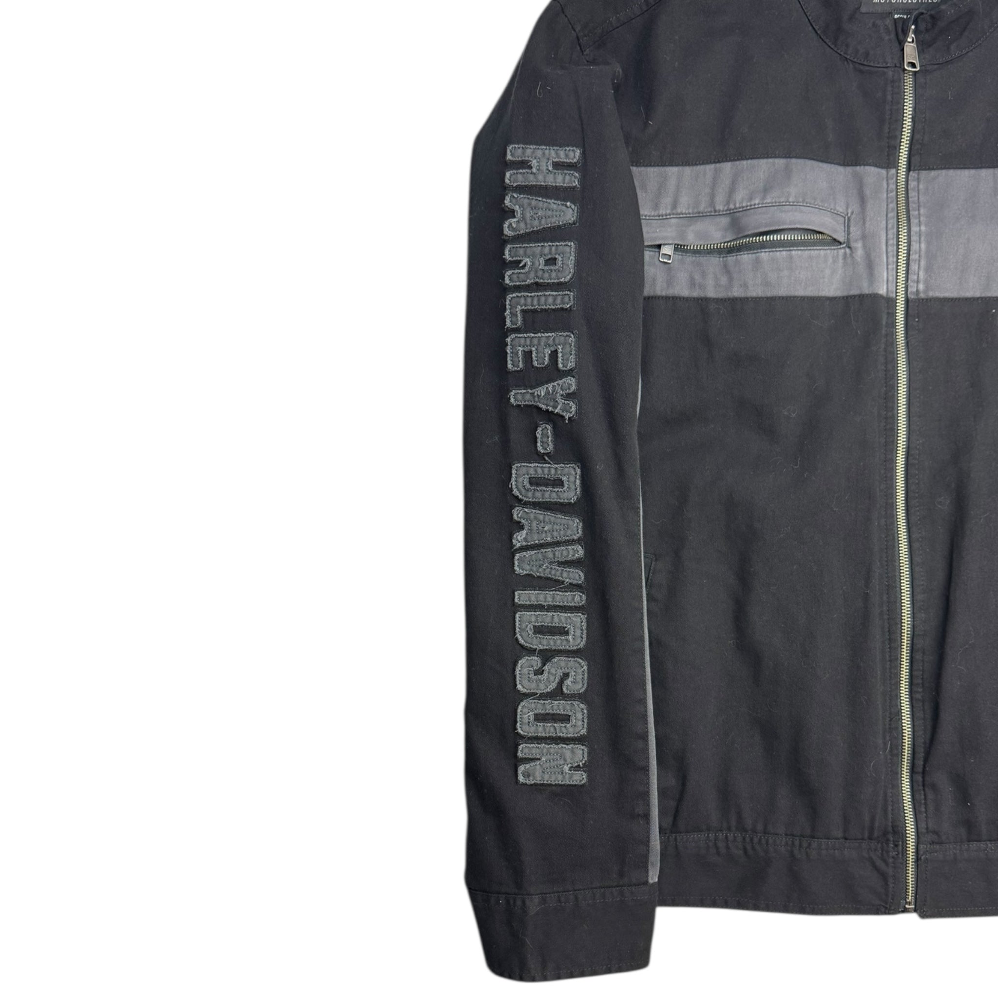Vintage Harley Davidson Light Canvas Zip Jacket